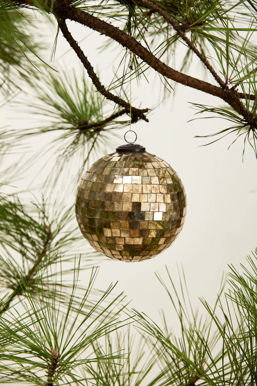 Antiqued Disco Ball Ornament Set of 8 By Accent Decor - Image 12