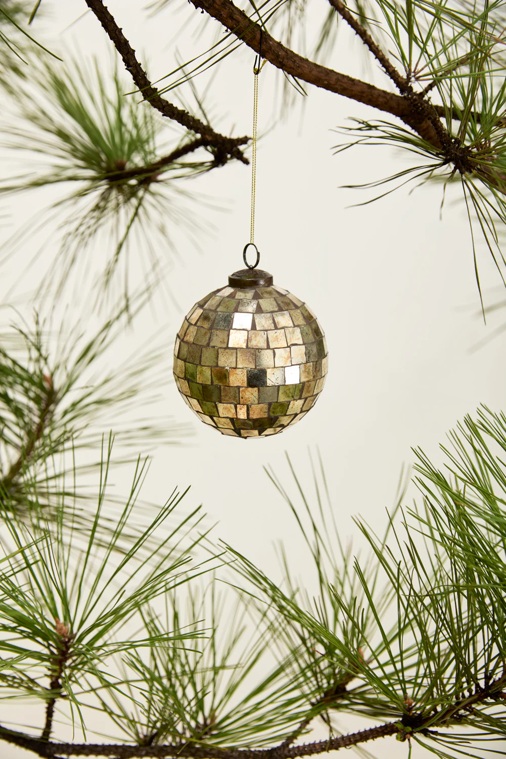 Antiqued Disco Ball Ornament Set of 8 By Accent Decor - Image 7