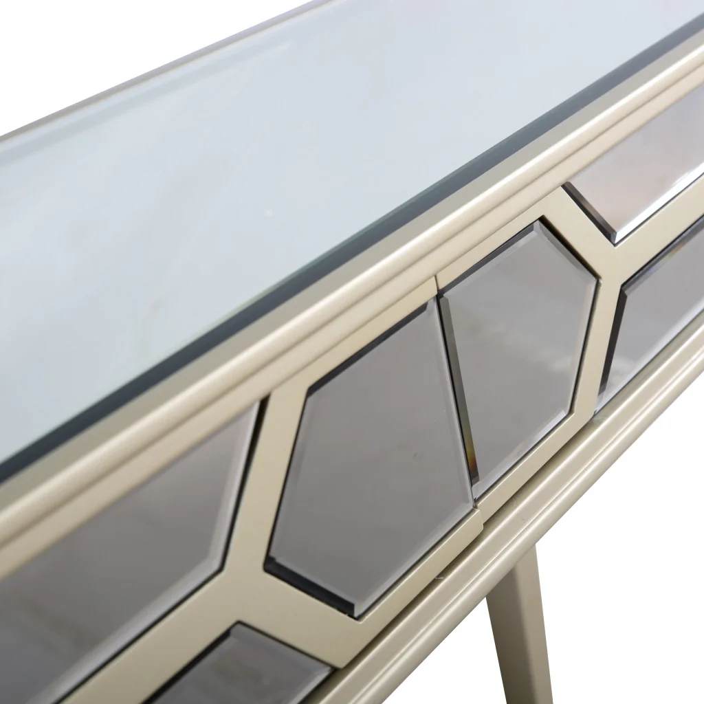 Antiqued Silver Console Table By Homeroots - Image 8