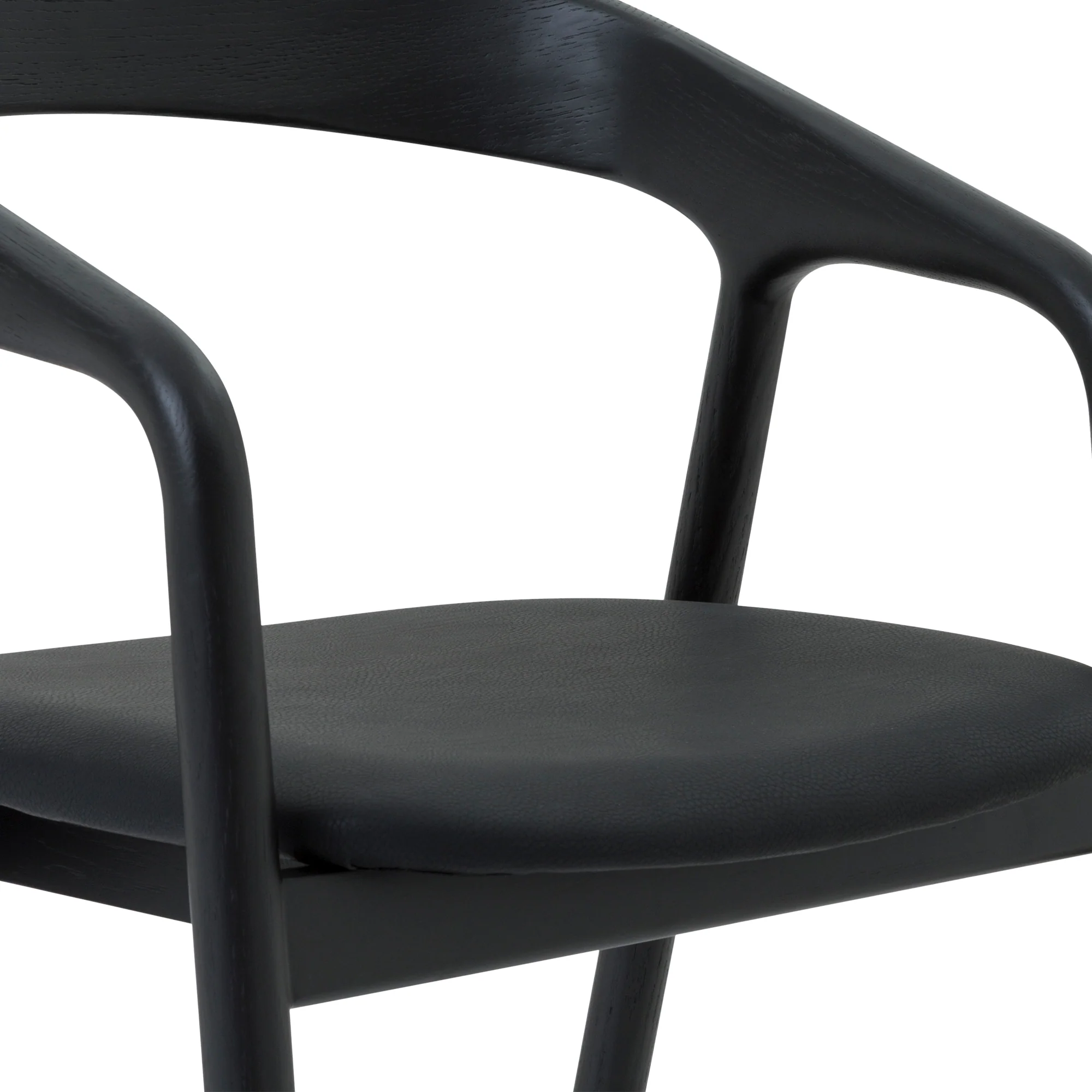 Apache Black Oak Wood and Faux Leather Bar Stool By Armen Living - Image 8