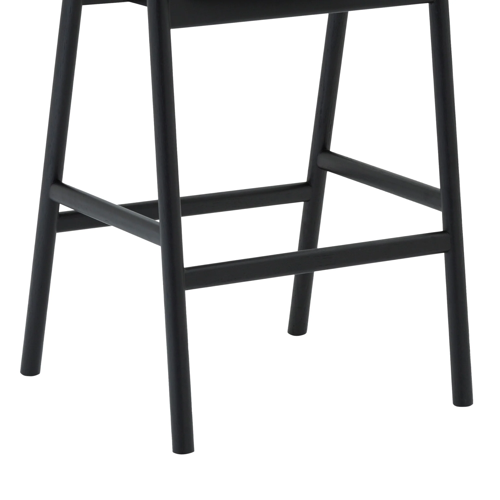 Apache Black Oak Wood and Faux Leather Counter Stool By Armen Living - Image 11