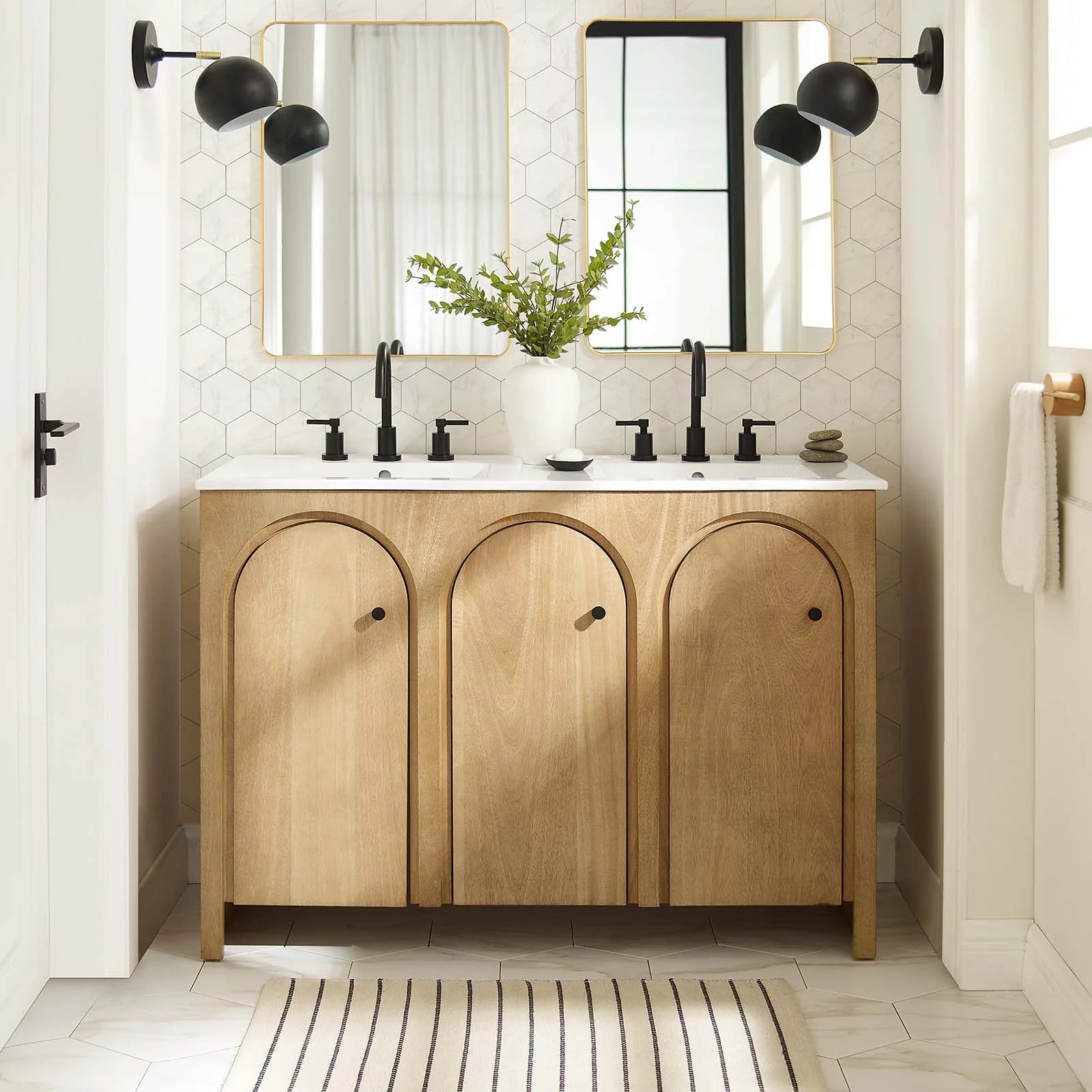 Appia 48" Double Sink Bathroom Vanity By Modway - EEI-6792