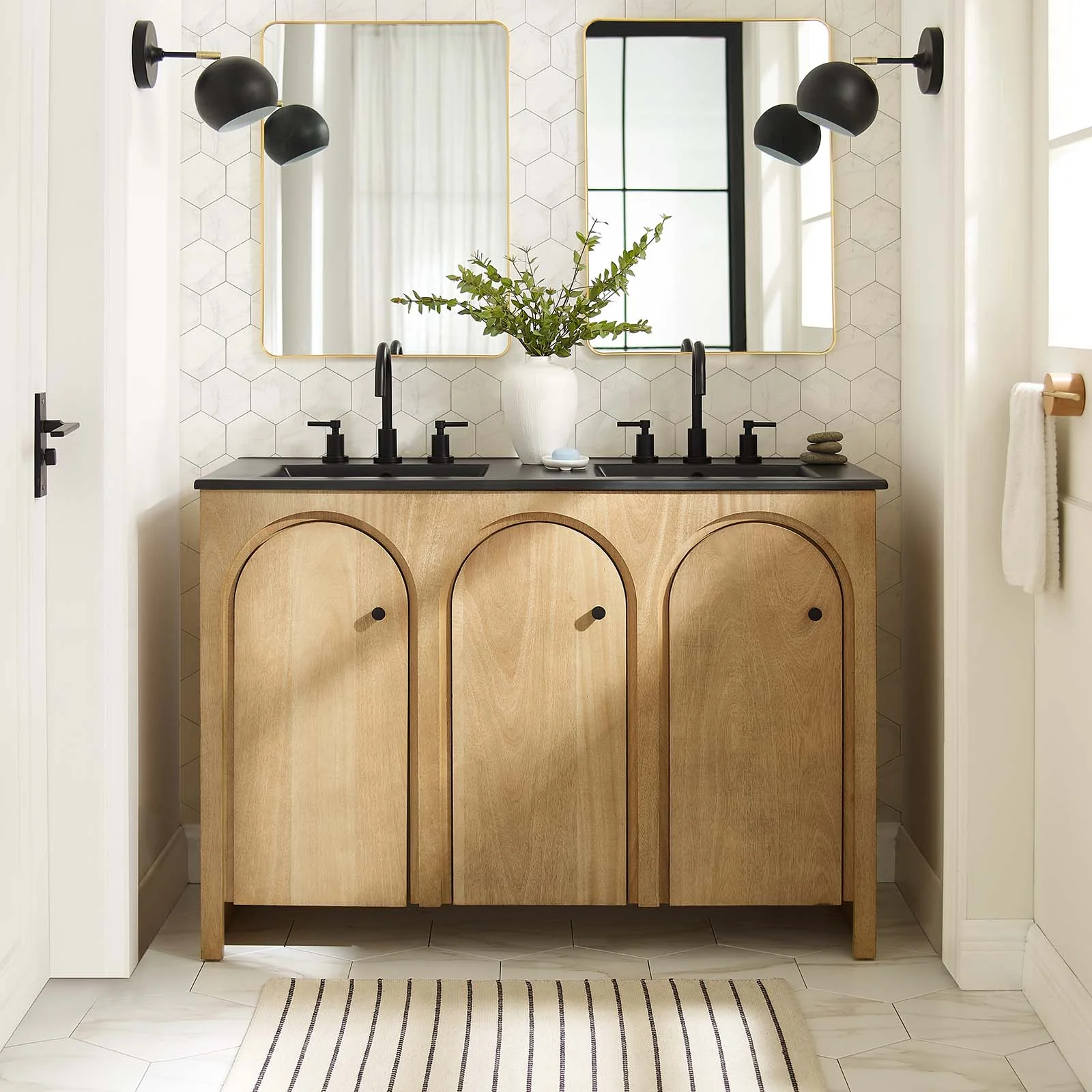 Appia 48" Double Sink Bathroom Vanity By Modway - EEI-6793