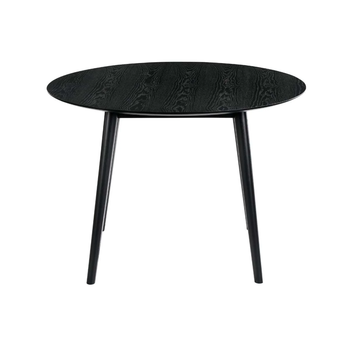 Arcadia 42" Round Dining Table in Black Wood By Armen Living - Image 3
