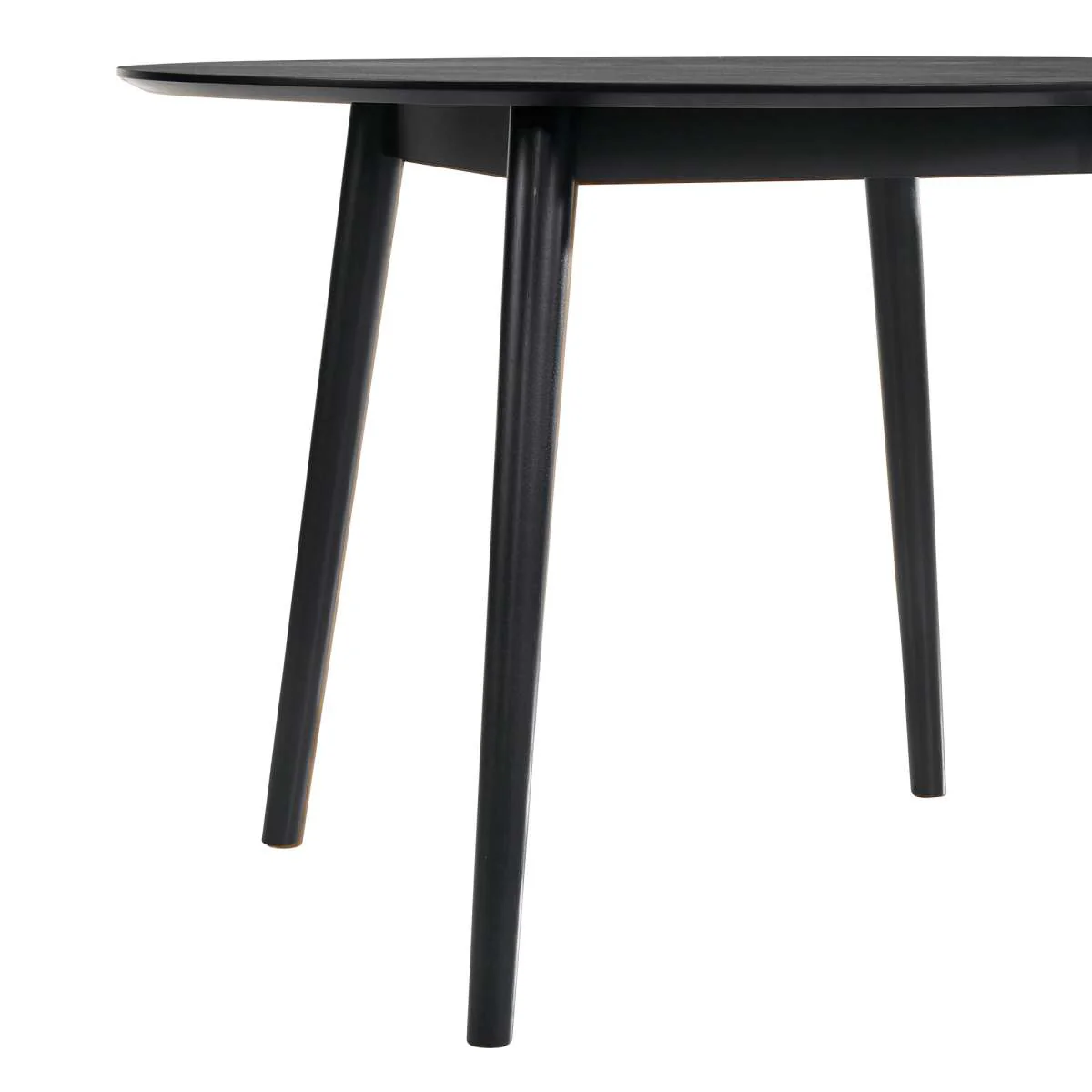 Arcadia 42" Round Dining Table in Black Wood By Armen Living - Image 4