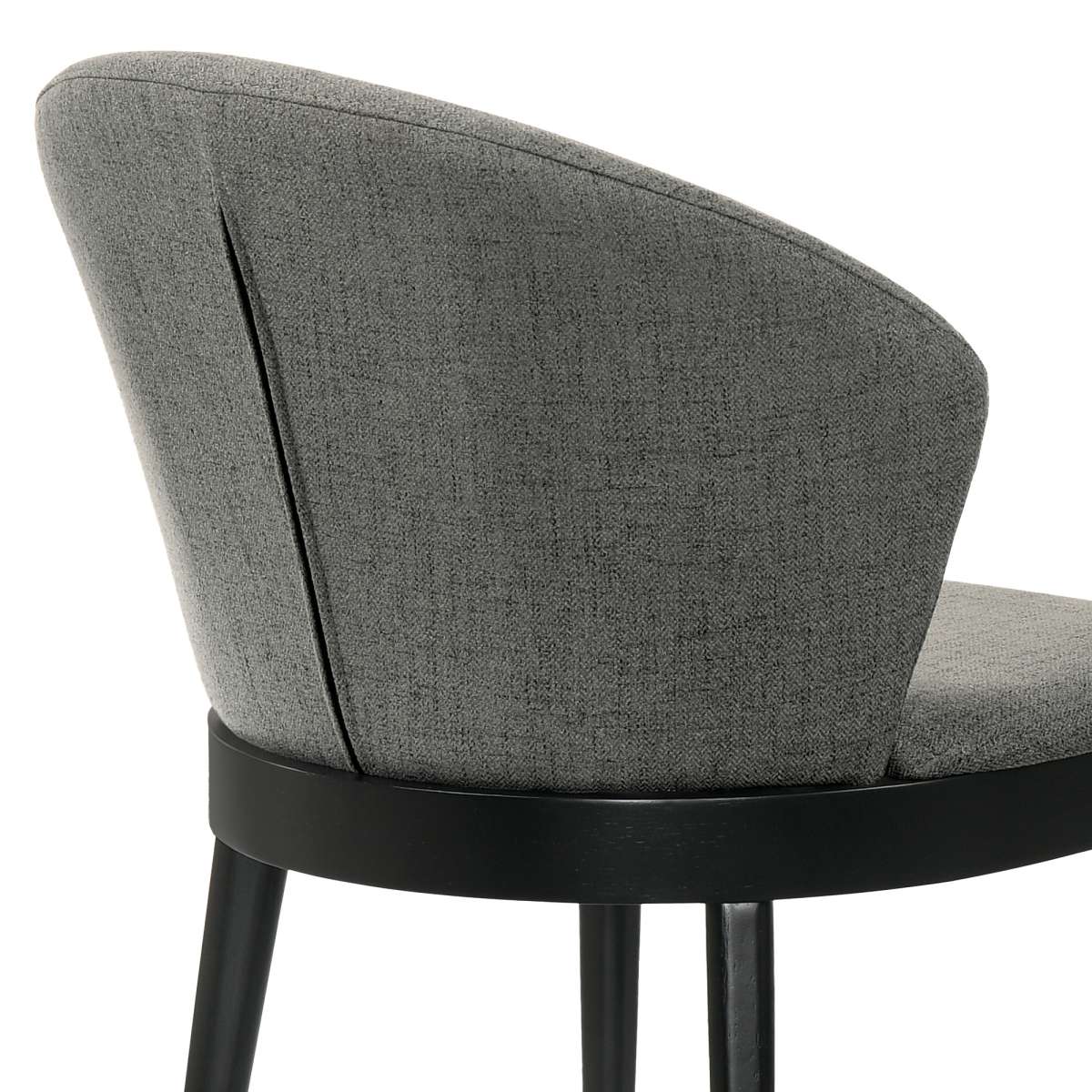 Arcadia and Juno 42" Round Charcoal and Black Wood 5 Piece Dining Set By Armen Living - Image 5