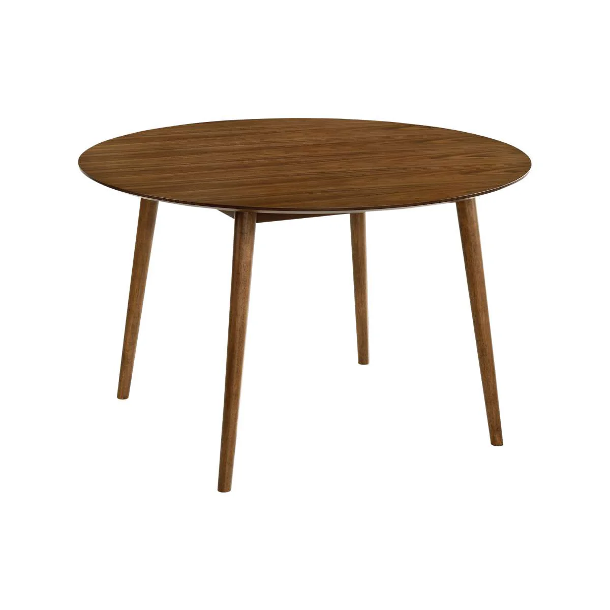 Arcadia and Juno 48" Round Charcoal and Walnut Wood 5 Piece Dining Set By Armen Living - Image 3