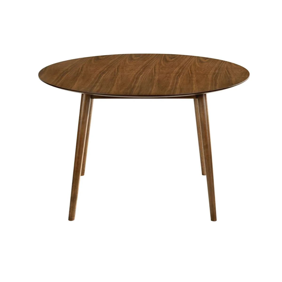 Arcadia and Juno 48" Round Charcoal and Walnut Wood 5 Piece Dining Set By Armen Living - Image 4