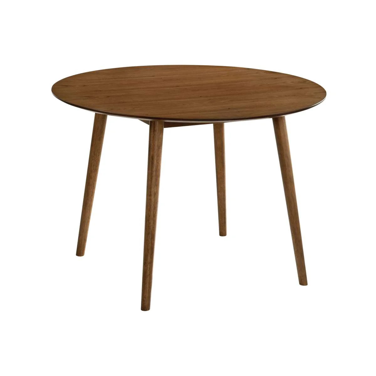 Arcadia and Renzo 42" Round Charcoal and Walnut Wood 5 Piece Dining Set By Armen Living - Image 3