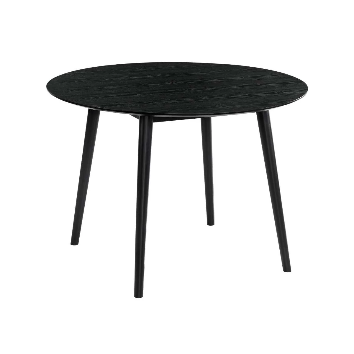 Arcadia and Renzo 42" Round Grey and Black Wood 5 Piece Dining Set By Armen Living - Image 3