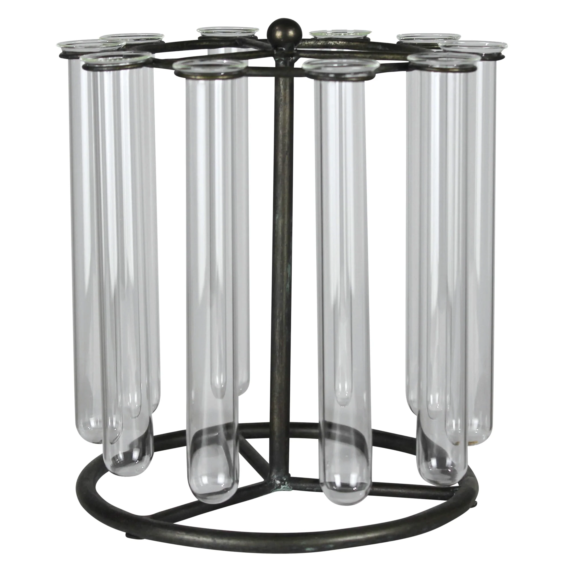 Archer Tube Floral Display, Glass & Metal By HomArt