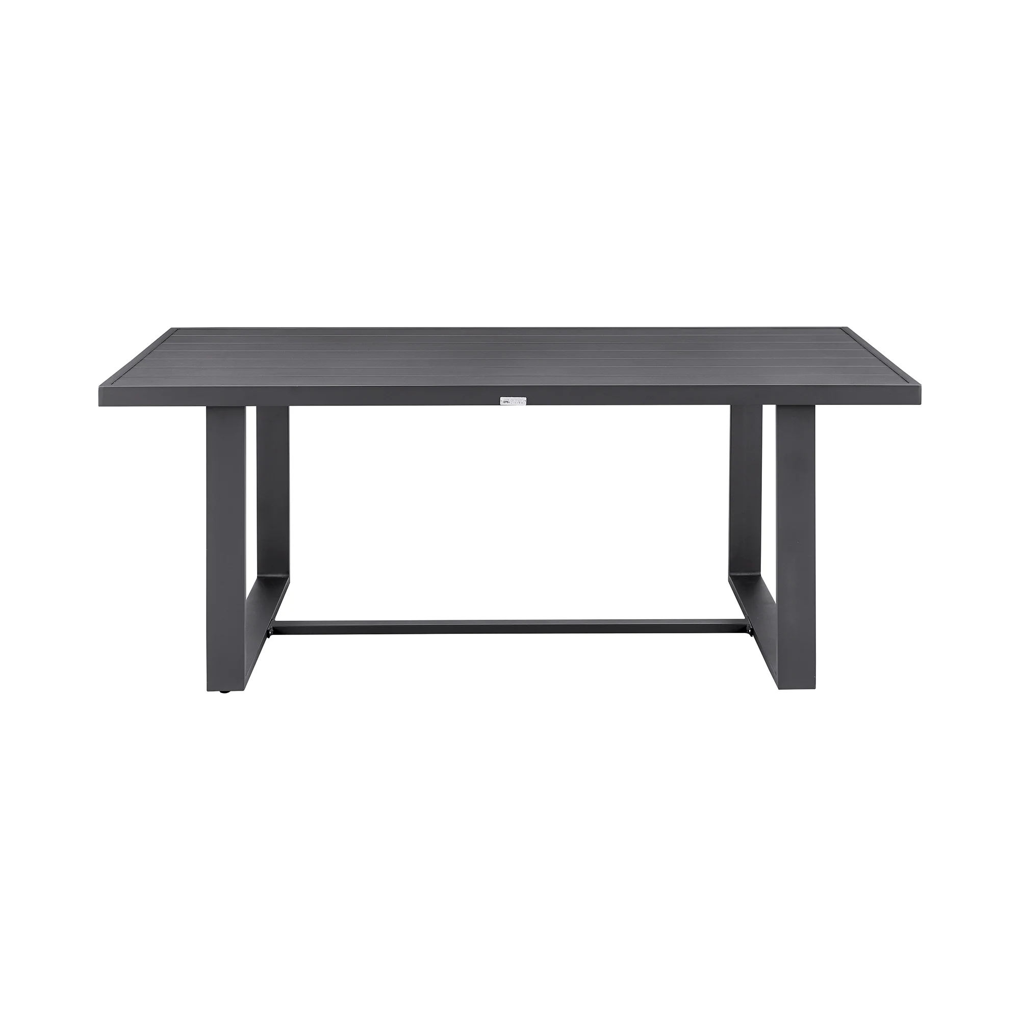 Argiope Outdoor Patio 5-Piece Dining Table Set in Aluminum with Grey Cushions By Armen Living - Image 5