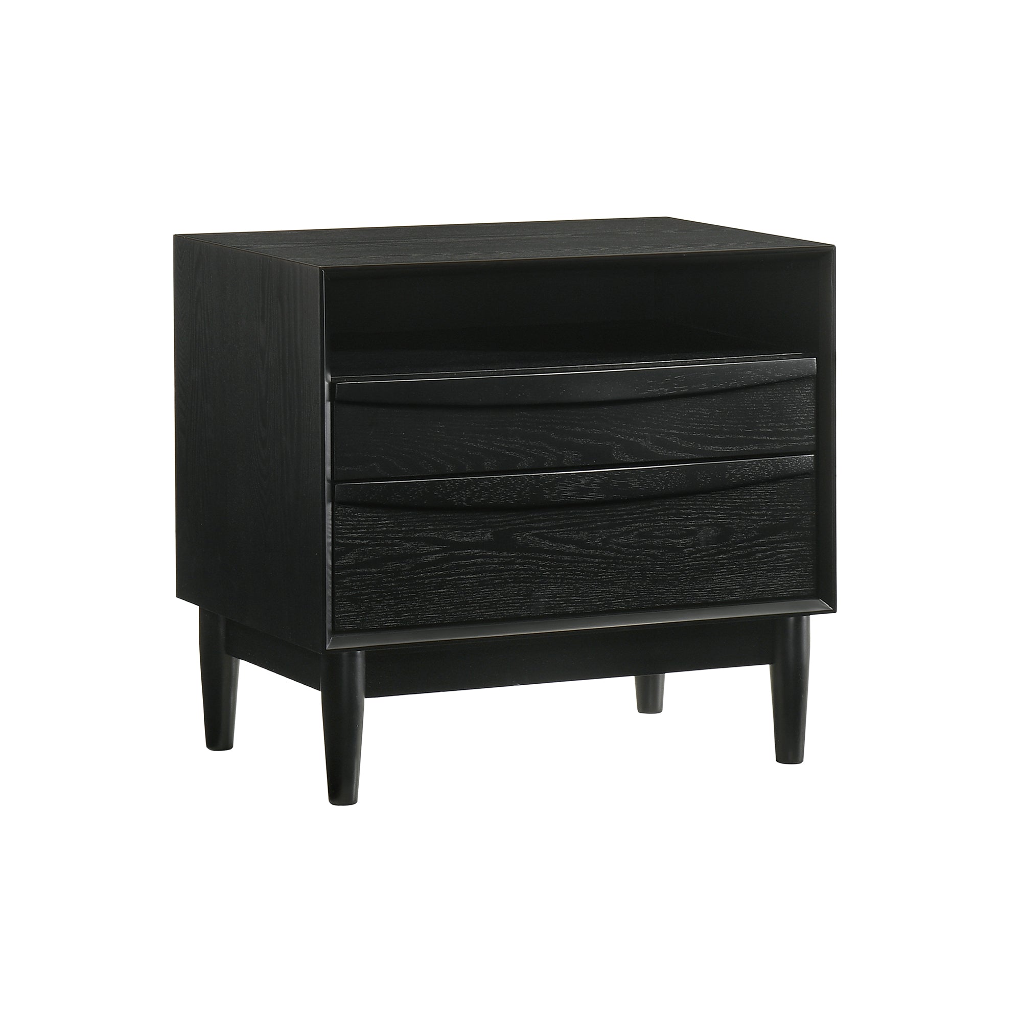 Artemio 2 Drawer Wood Nightstand with Shelf in Walnut Finish By Armen Living - Image 15