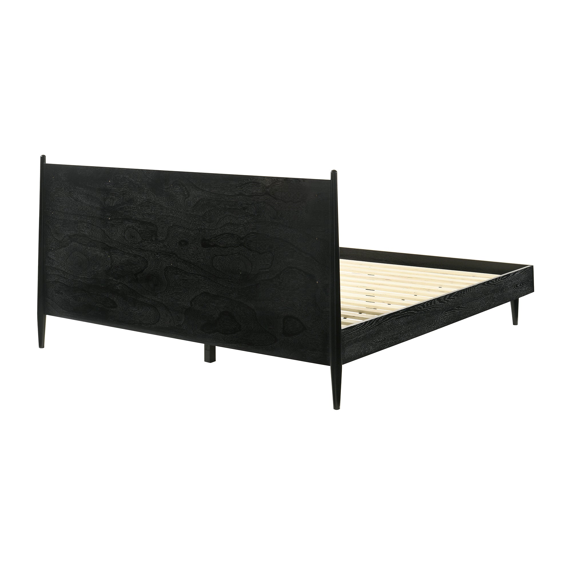 Artemio King 4 Piece Wood Bedroom Set in Black Finish By Armen Living - Image 4