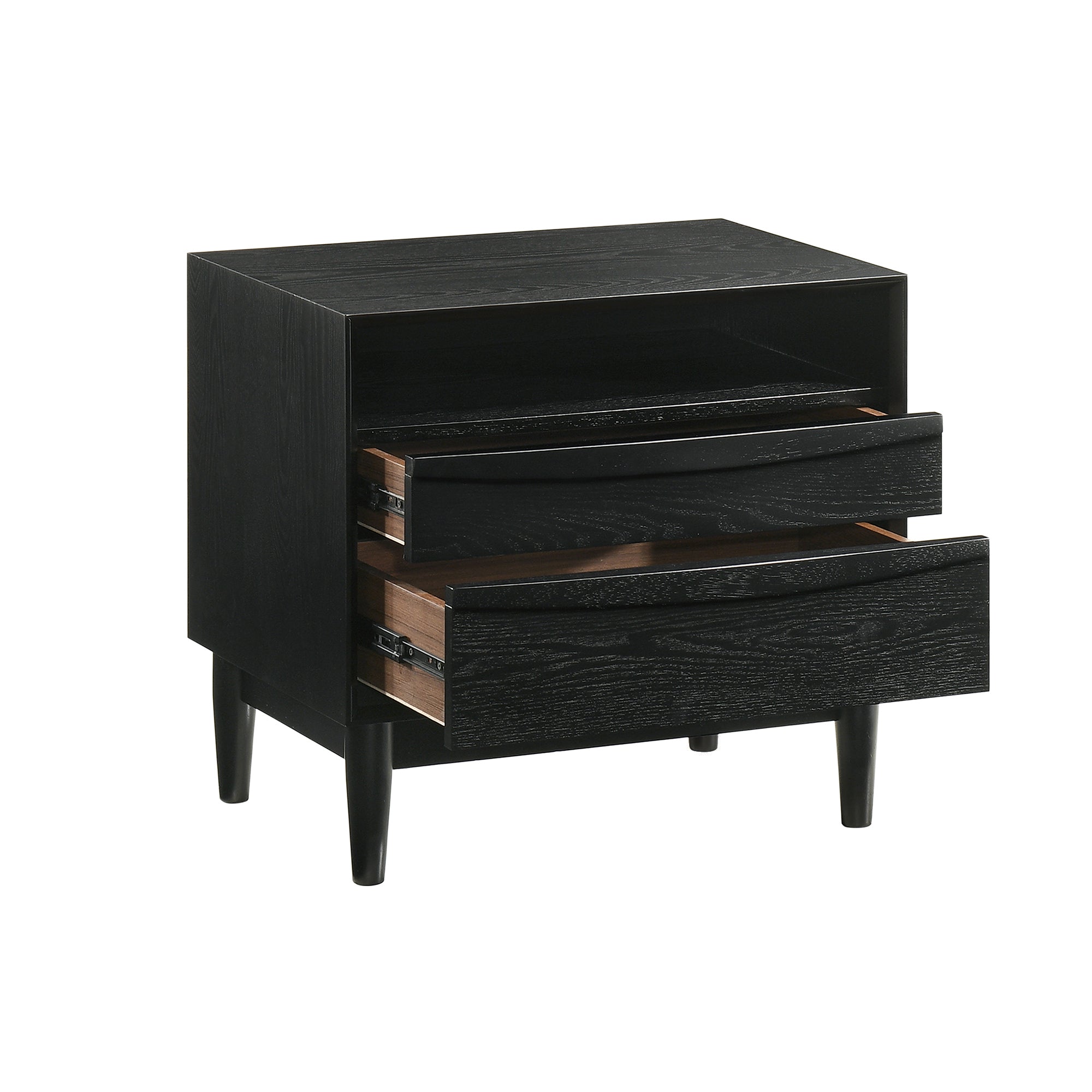 Artemio King 4 Piece Wood Bedroom Set in Black Finish By Armen Living - Image 7