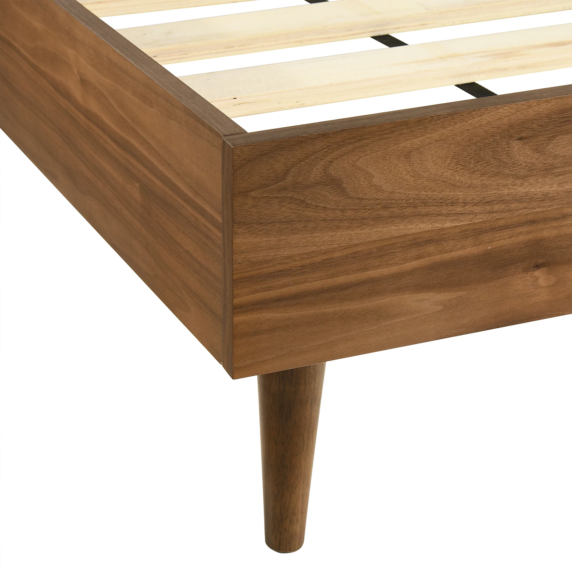 Artemio King Platform Wood Bed Frame in Walnut Finish By Armen Living - Image 10