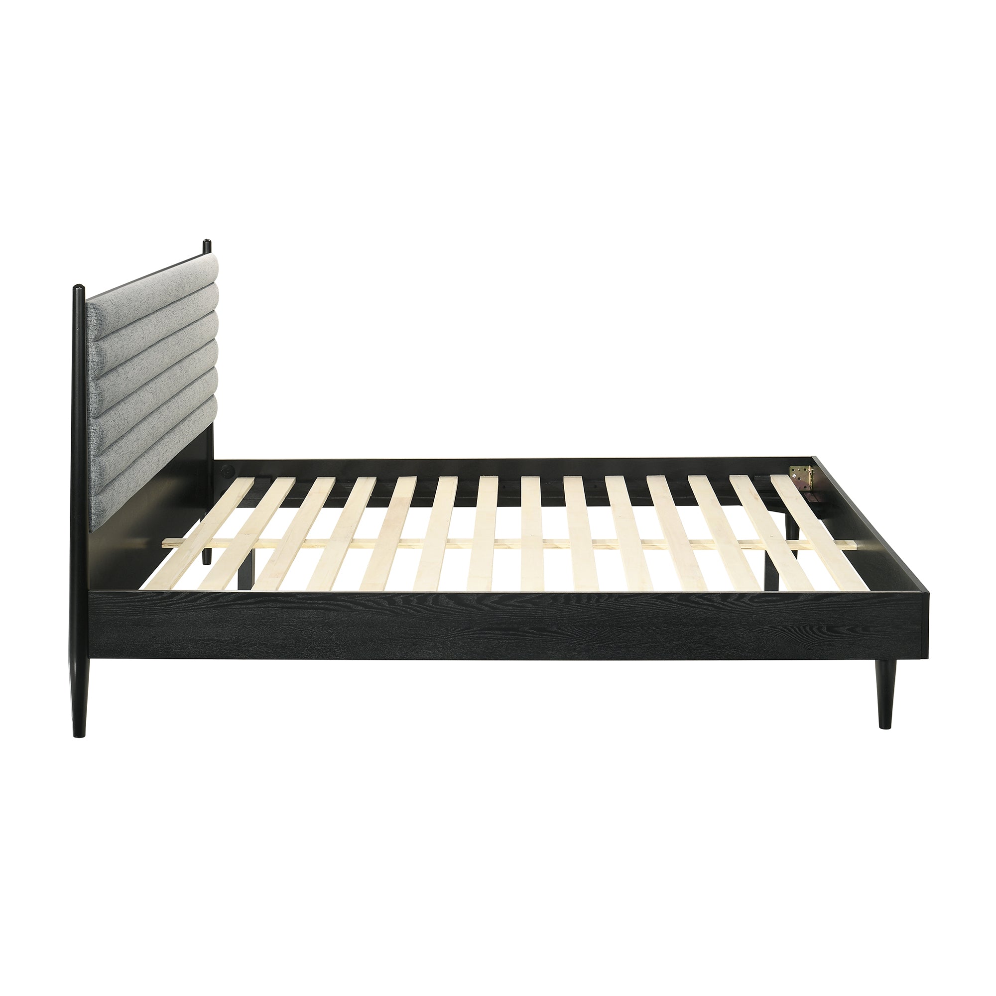 Artemio King Platform Wood Bed Frame in Walnut Finish By Armen Living - Image 17