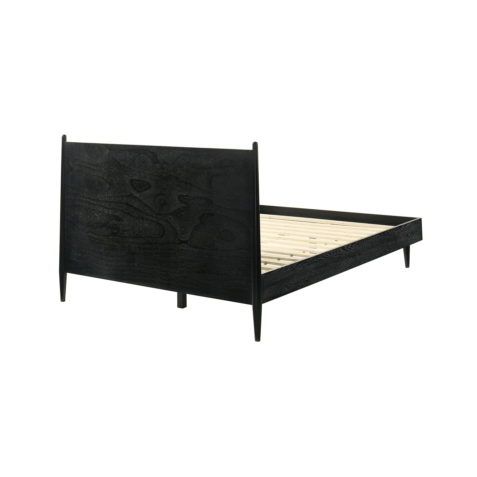 Artemio Queen 4 Piece Wood Bedroom Set in Black Finish By Armen Living - Image 4