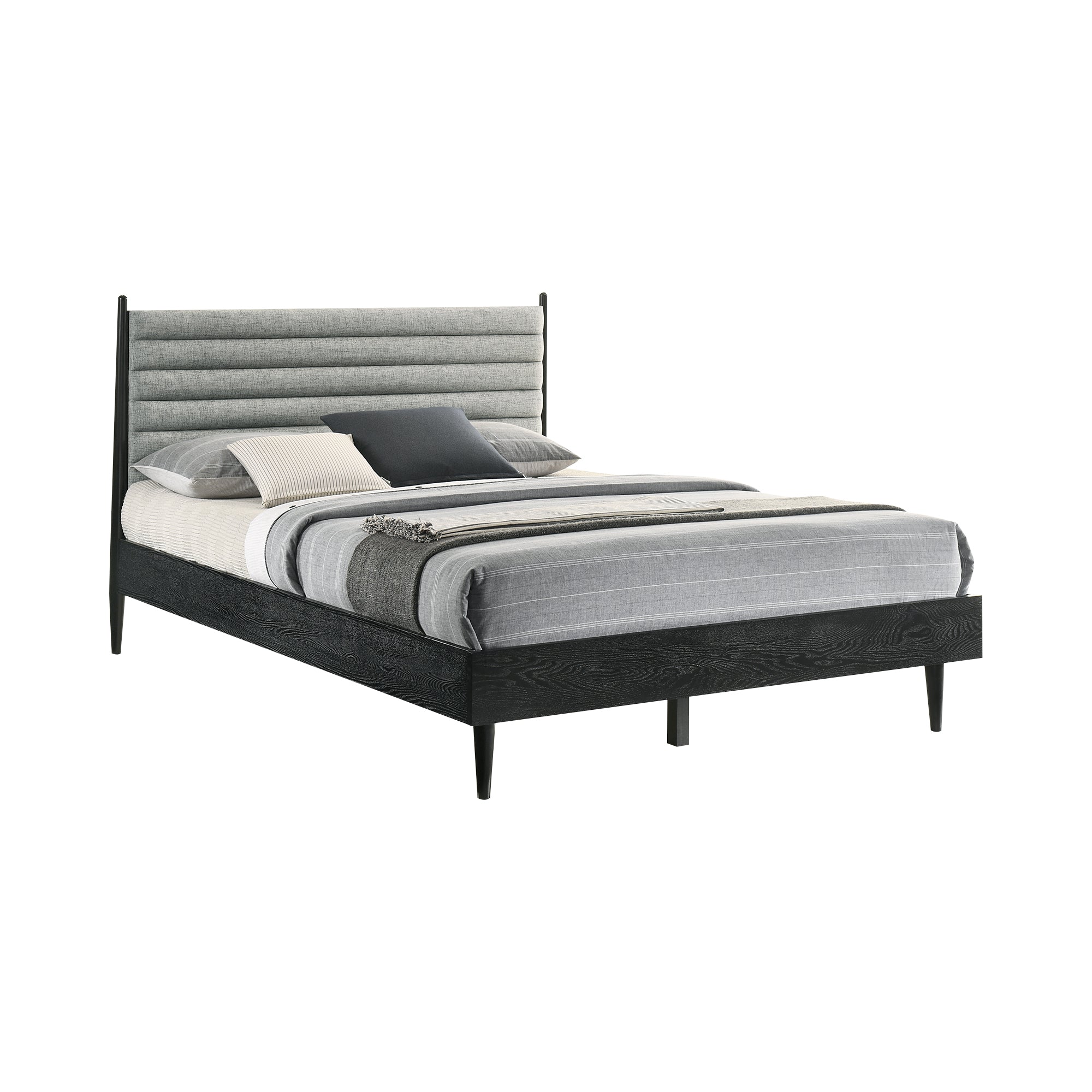 Artemio Queen Platform Wood Bed Frame in Walnut Finish By Armen Living - Image 14