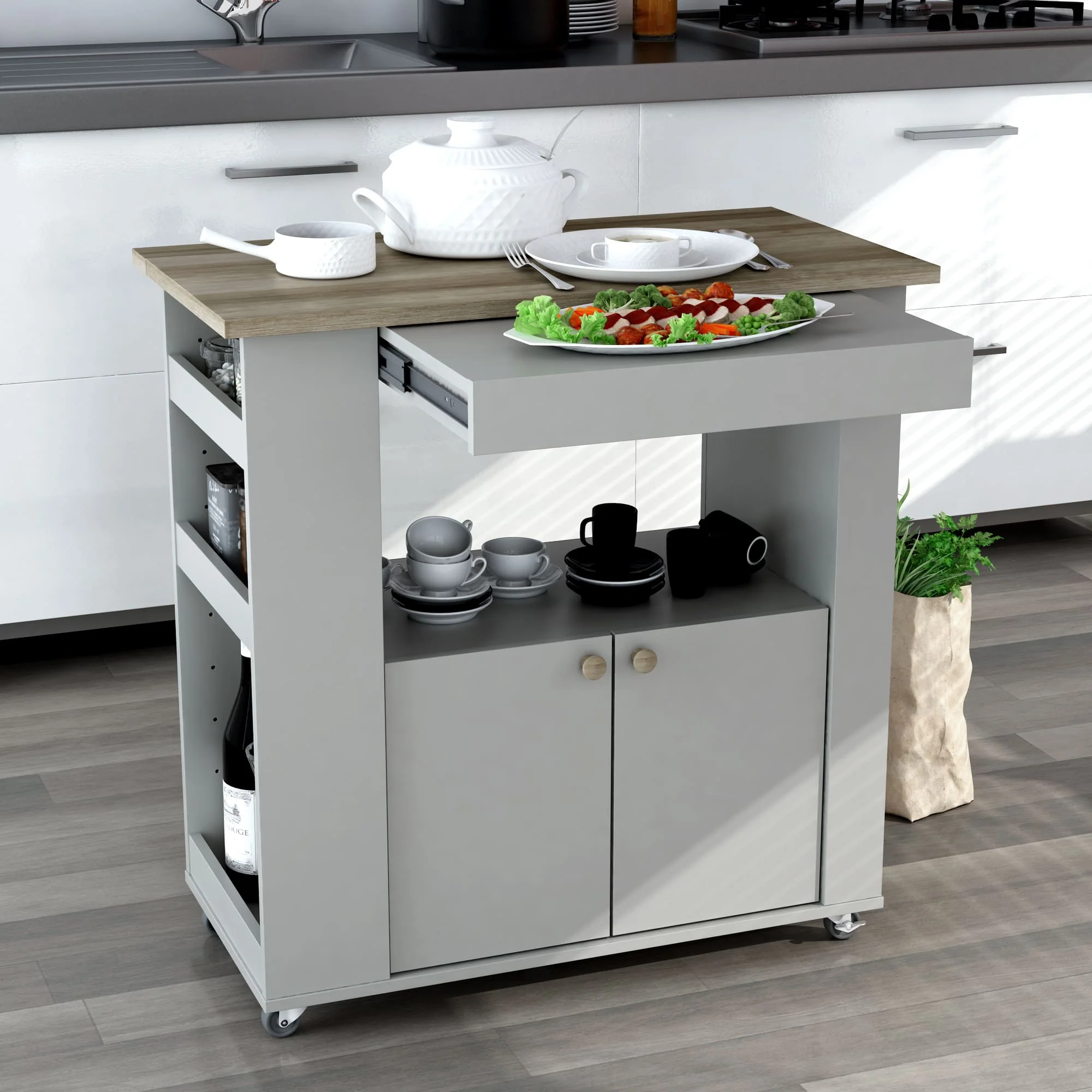 Astor 35" Kitchen Cart By Anderson Teak