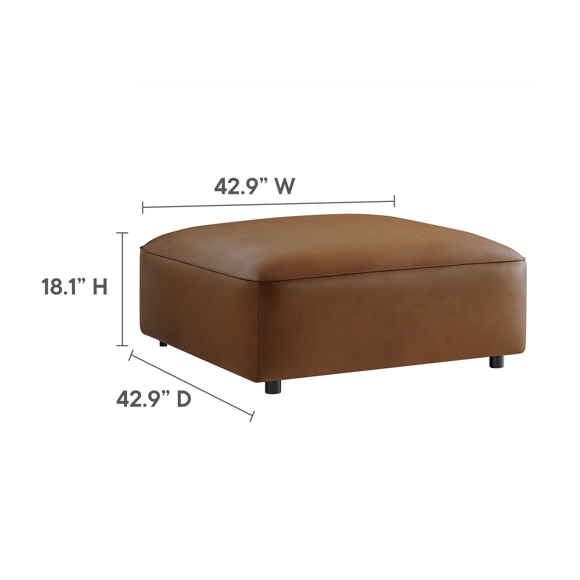 Auren 6-Piece Upholstered Vegan Leather Modular Sofa by Modway - Image 18