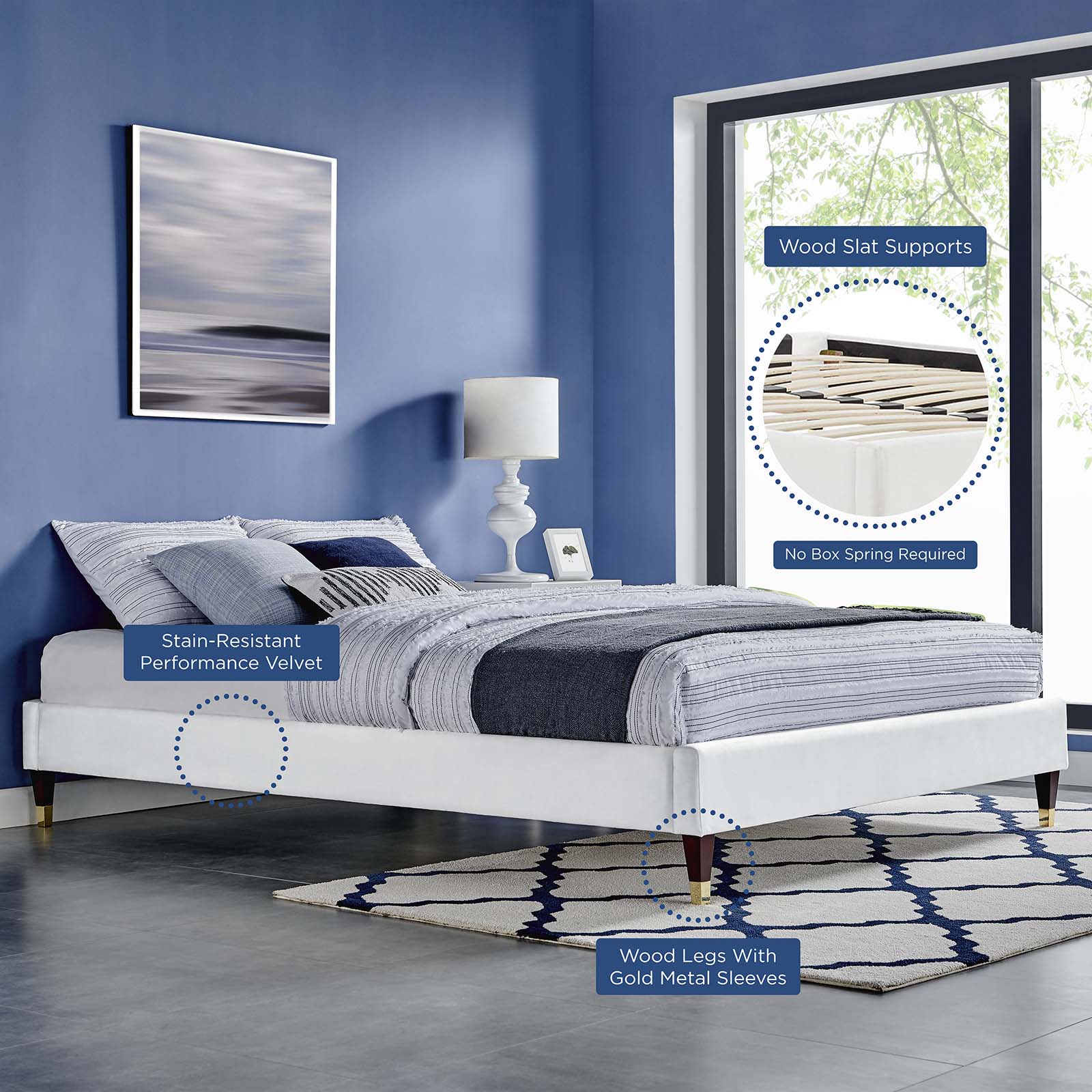 Aviana Performance Velvet Twin Bed By Modway - MOD-6794 - Image 36