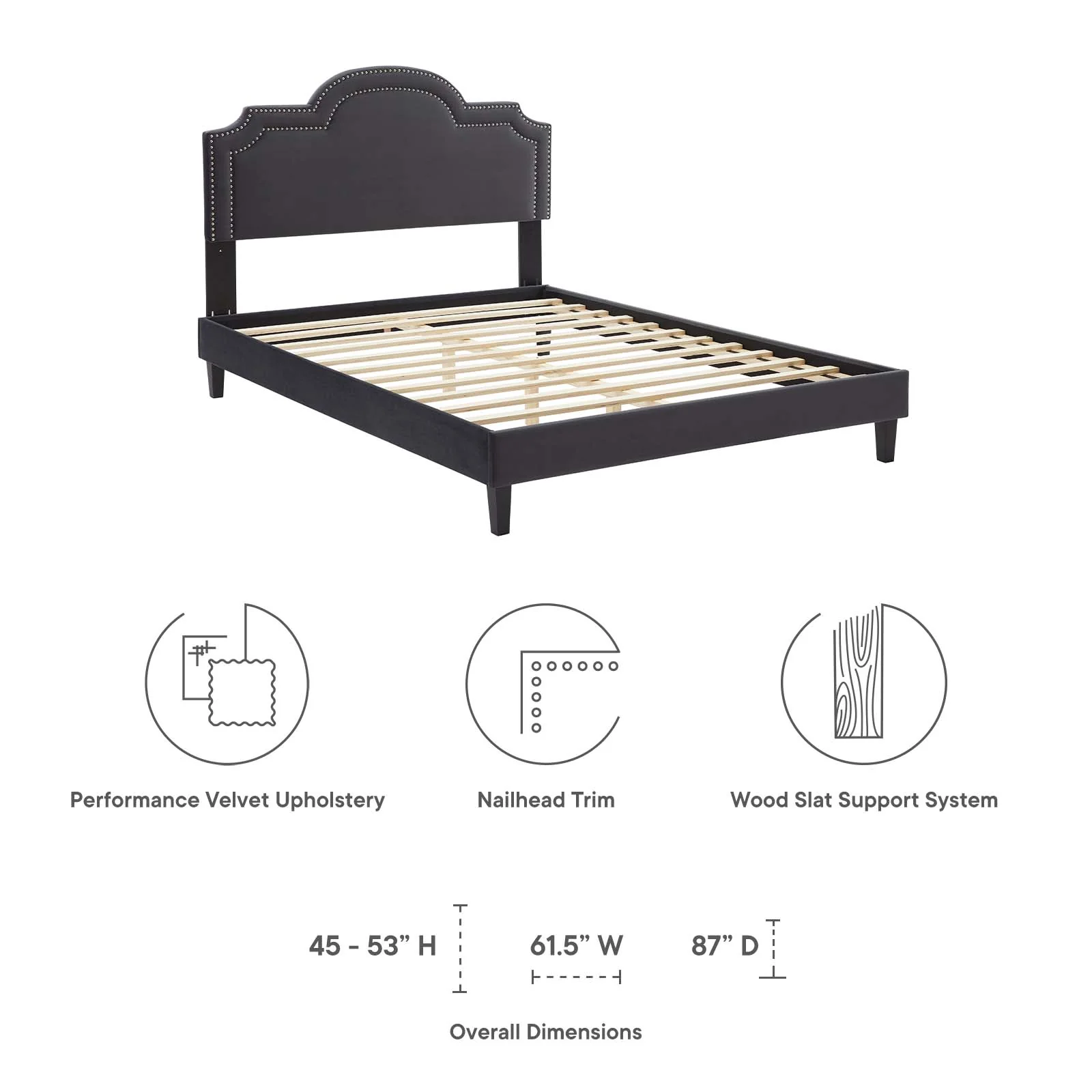 Aviana Performance Velvet Twin Bed By Modway - MOD-6799 - Image 10