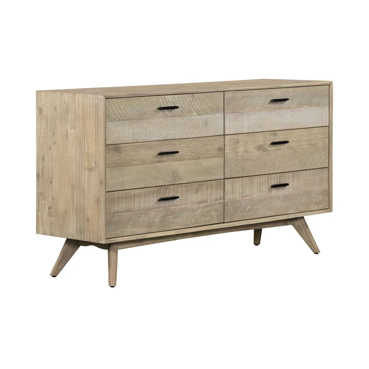 Baly 3 Piece Acacia King Platform Bed and Nightstands Bedroom Set By Armen Living - Image 7