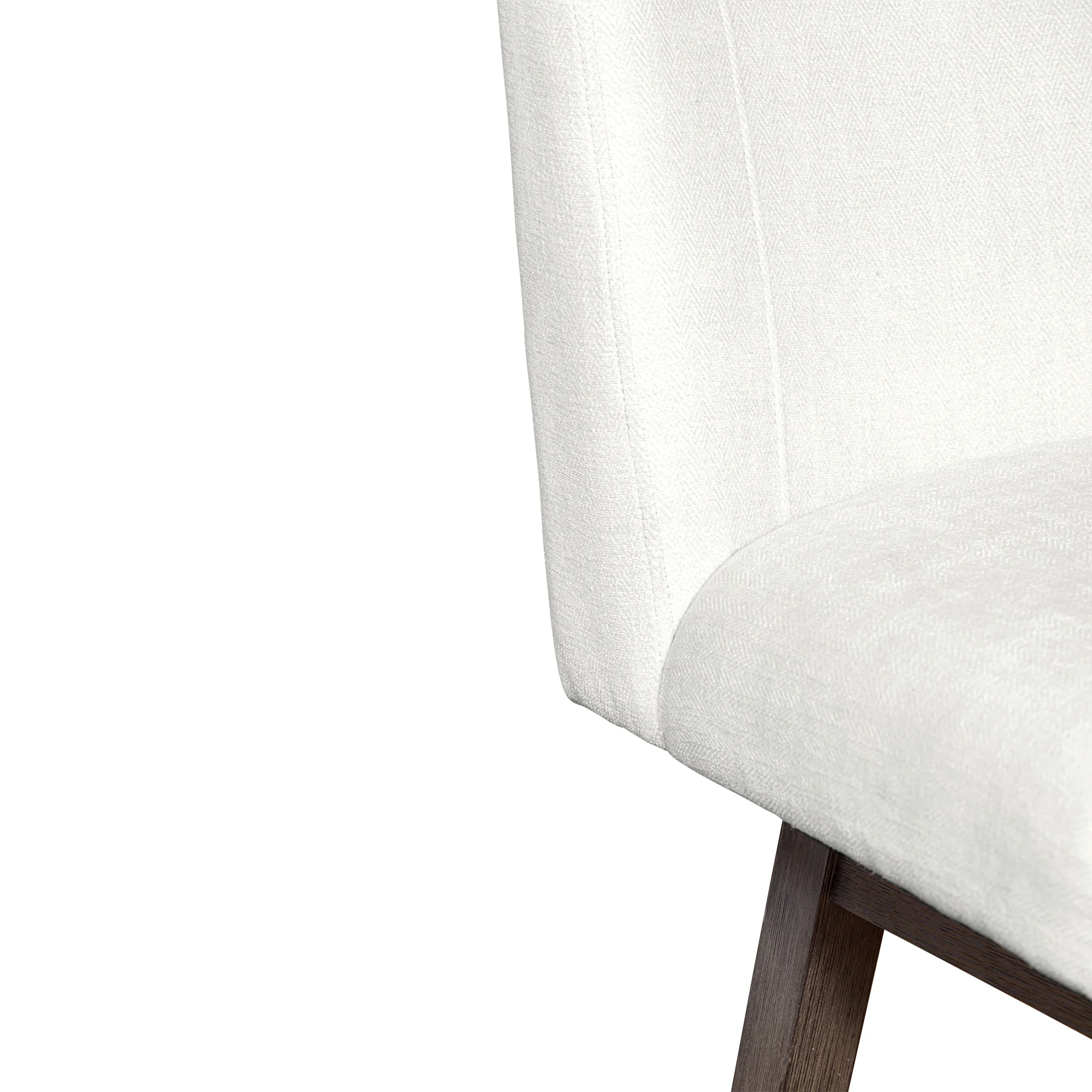 Basila Swivel Bar Stool in Grey Oak Wood Finish with Pearl Fabric By Armen Living - Image 10