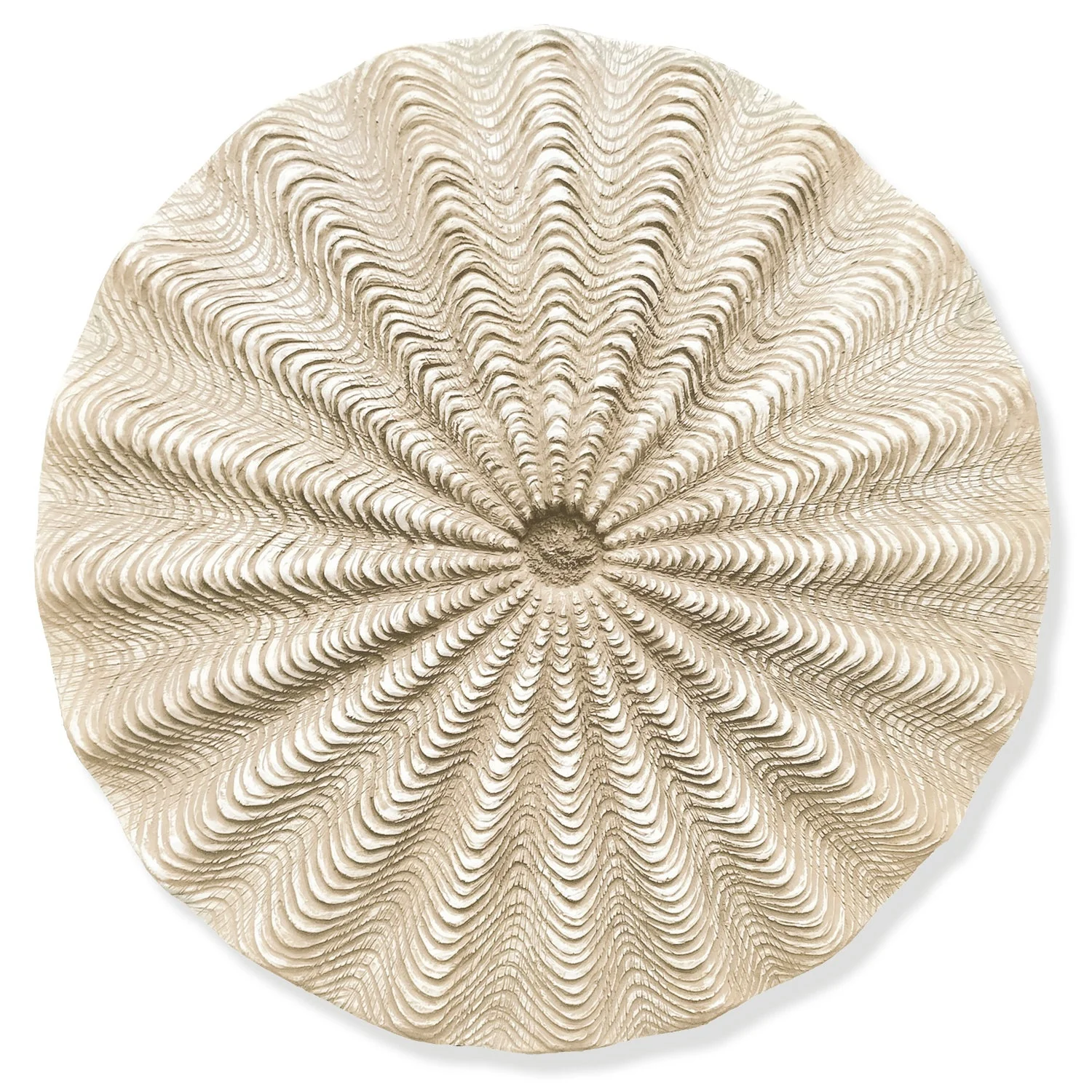 Basket 23.3"D Medallion, Brown Wash By Gold Leaf - Image 2