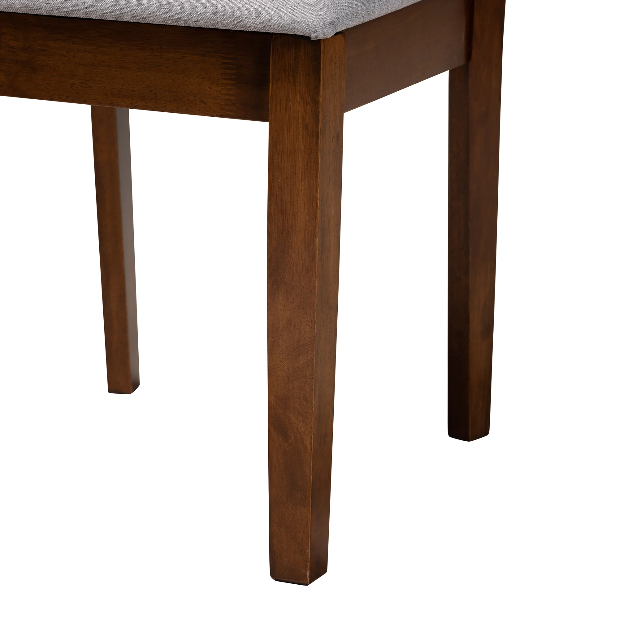 Baxton Studio Abigail Modern Grey Fabric and Walnut Brown Finished Wood 6-Piece Dining Set - Image 11