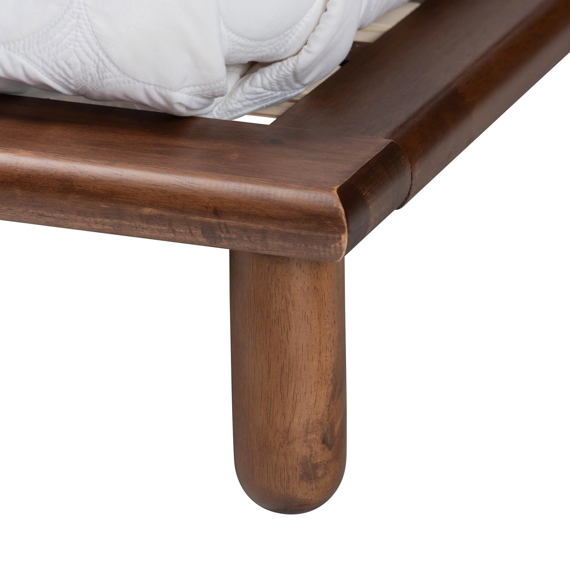 Baxton Studio Alivia Mid-Century Modern Walnut Brown Finished Wood King Size Bed Frame - Image 7