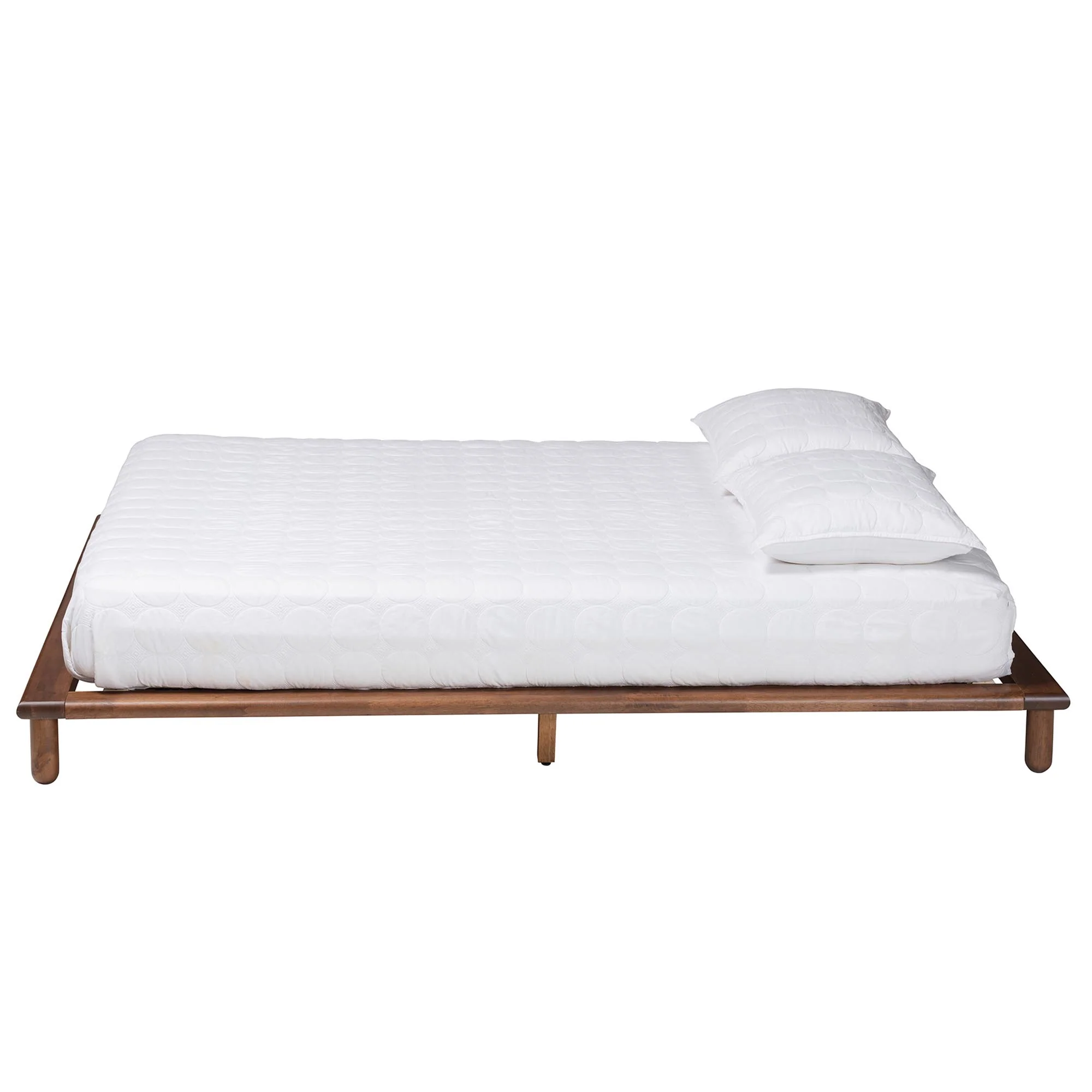 Baxton Studio Alivia Mid-Century Modern Walnut Brown Finished Wood Queen Size Bed Frame - Image 3