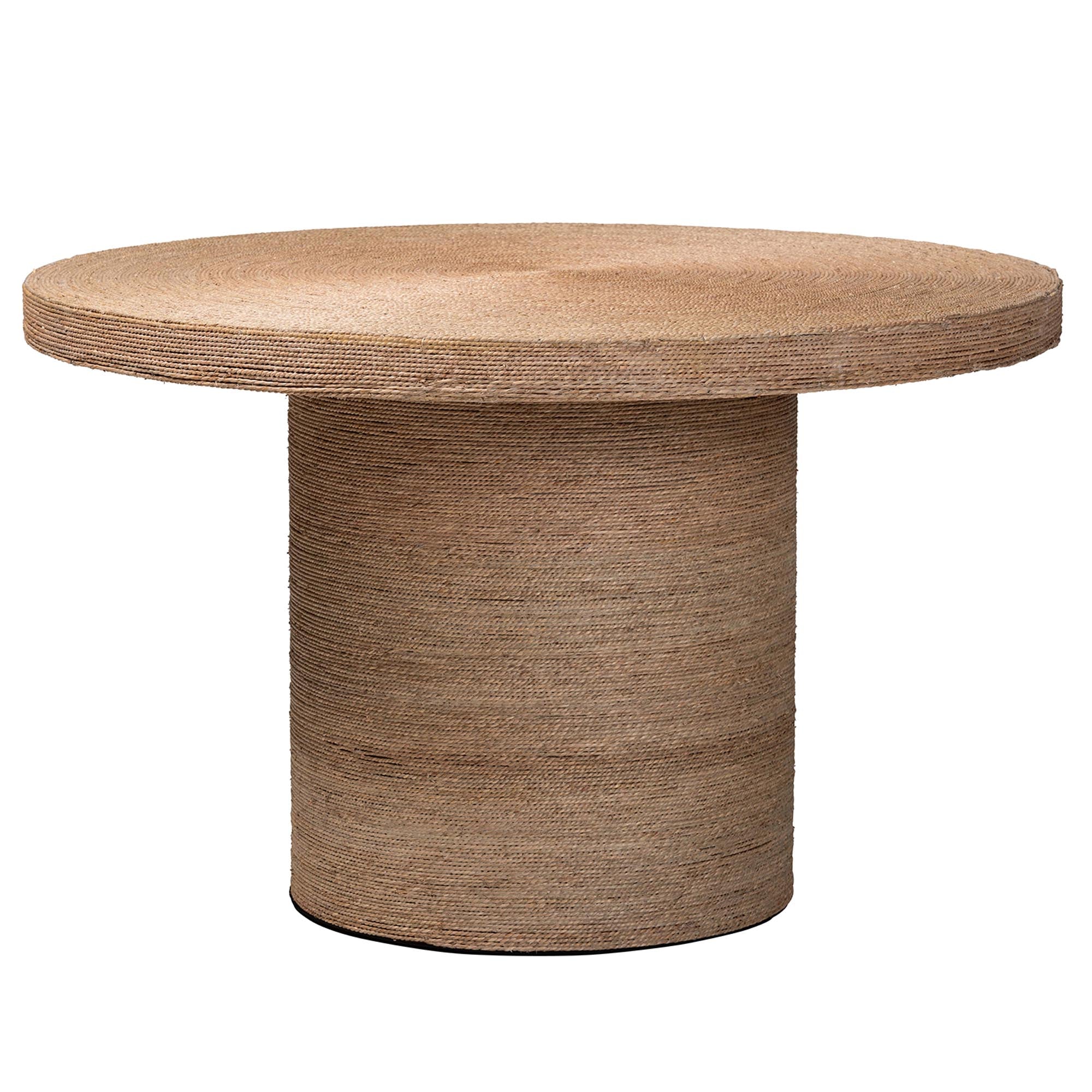 Baxton Studio bali & pari Bistra Modern Bohemian Natural Brown Seagrass and Wood Dining Table - Image 2