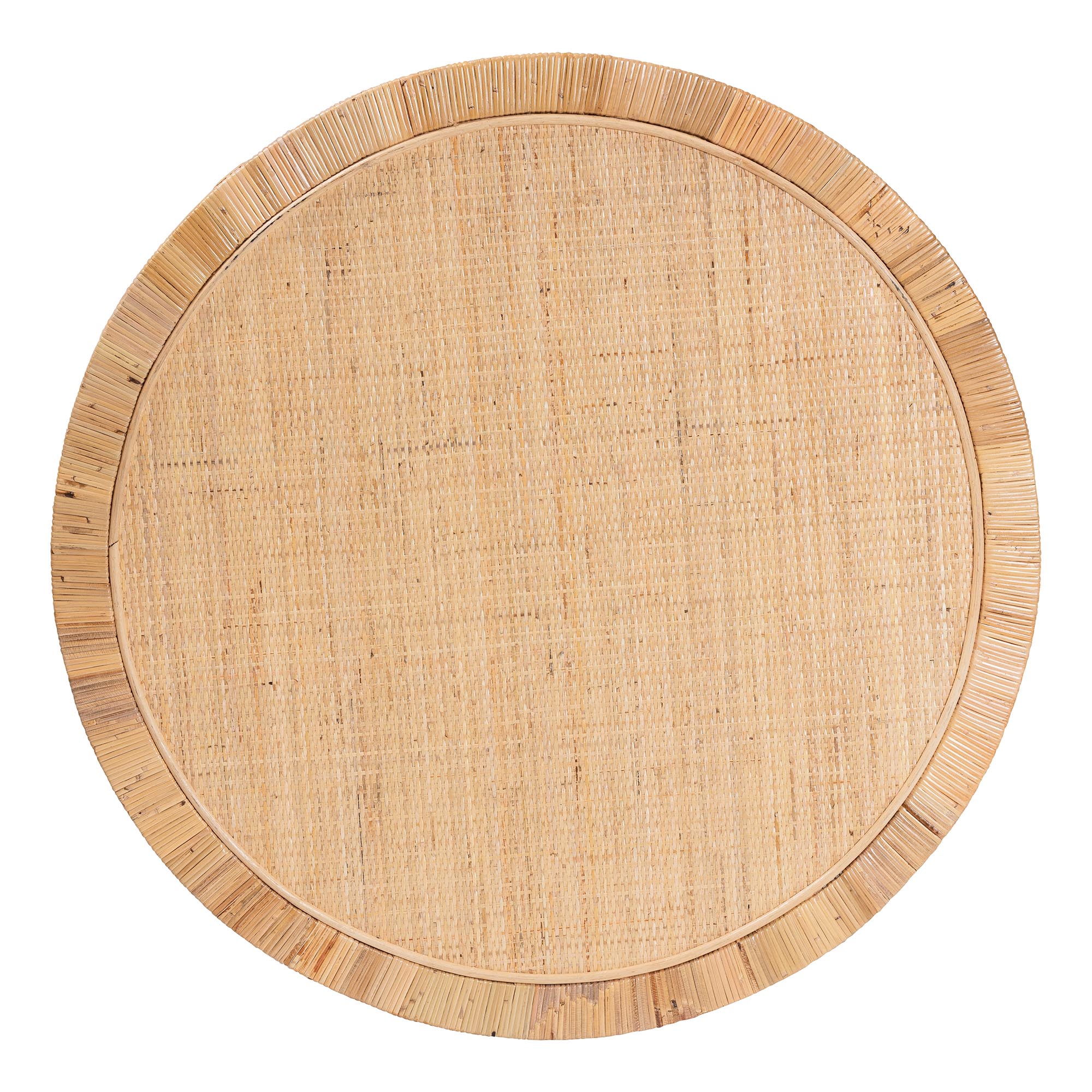 Baxton Studio bali & pari Kalimantan Bohemian Light Honey Rattan and Mahogany Wood Coffee Table - Image 5