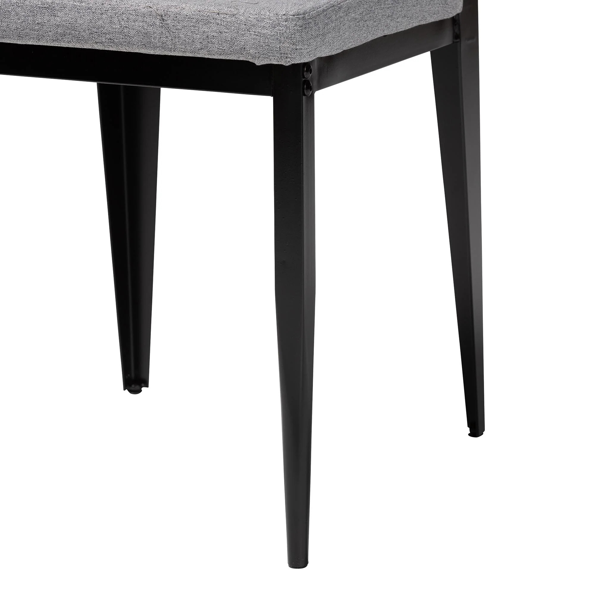 Baxton Studio Bishop Industrial Grey Fabric and Metal Dining Set - Image 9