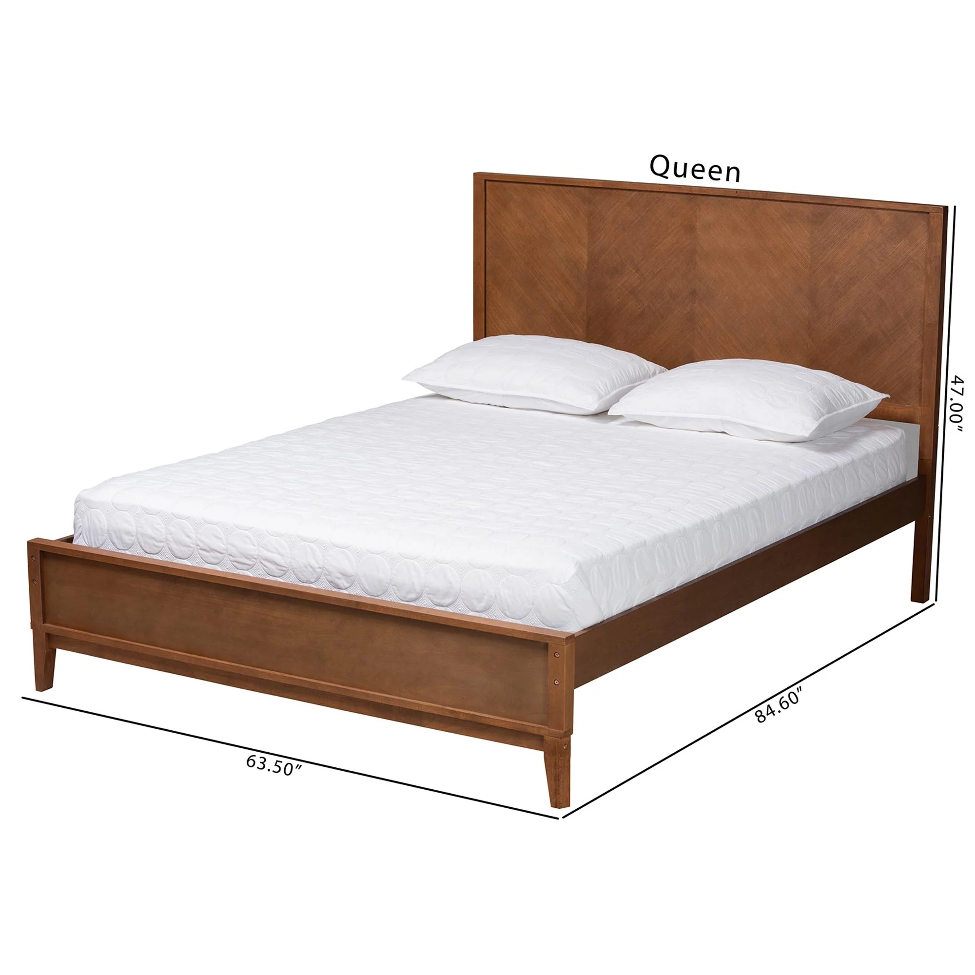 Baxton Studio Carver Classic Transitional Ash Walnut Finished Wood King Size Platform Bed - Image 8
