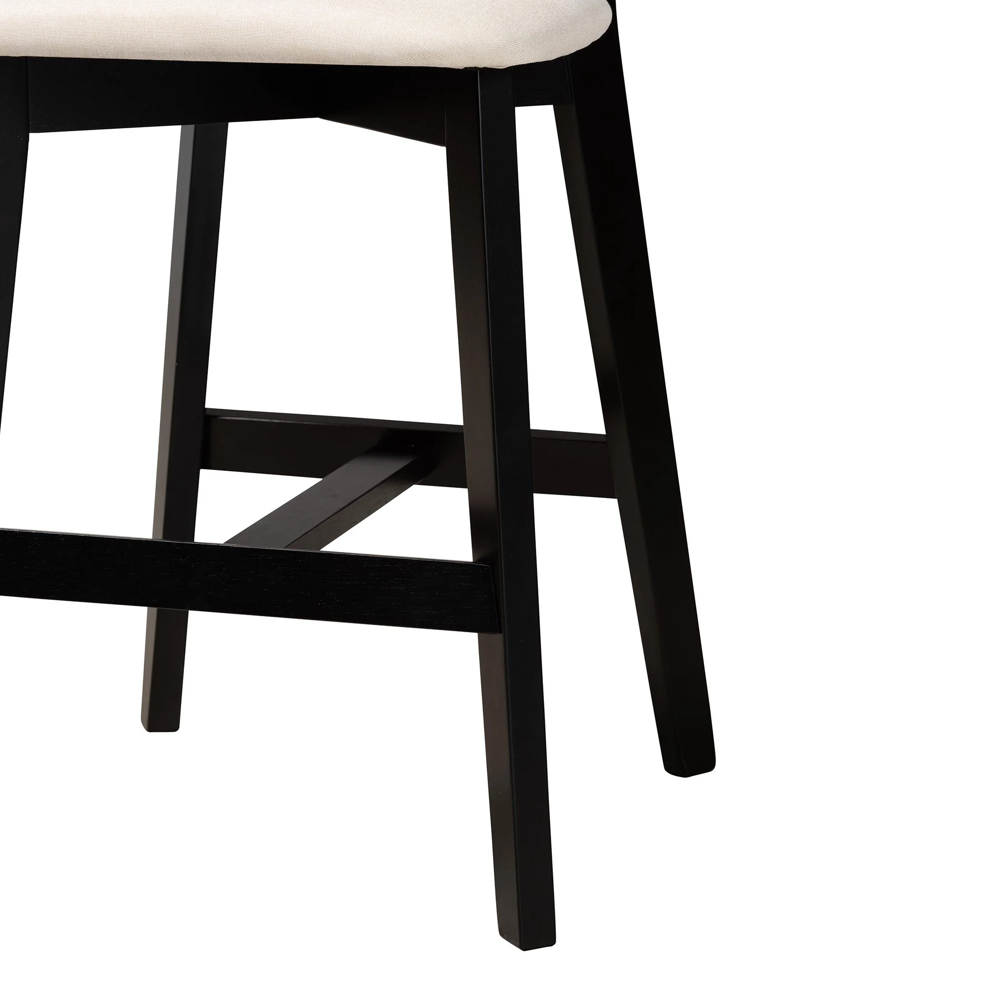 Baxton Studio Dannell Mid-Century Modern Grey Fabric and Walnut Brown Finished Wood 2-Piece Counter Stool Set - Image 15