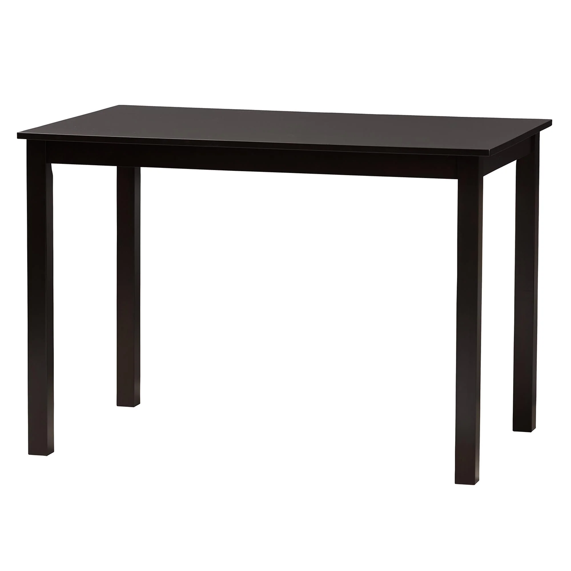 Baxton Studio Deanna Modern Beige Fabric and Dark Brown Finished Wood 5-Piece Dining Set - Image 6