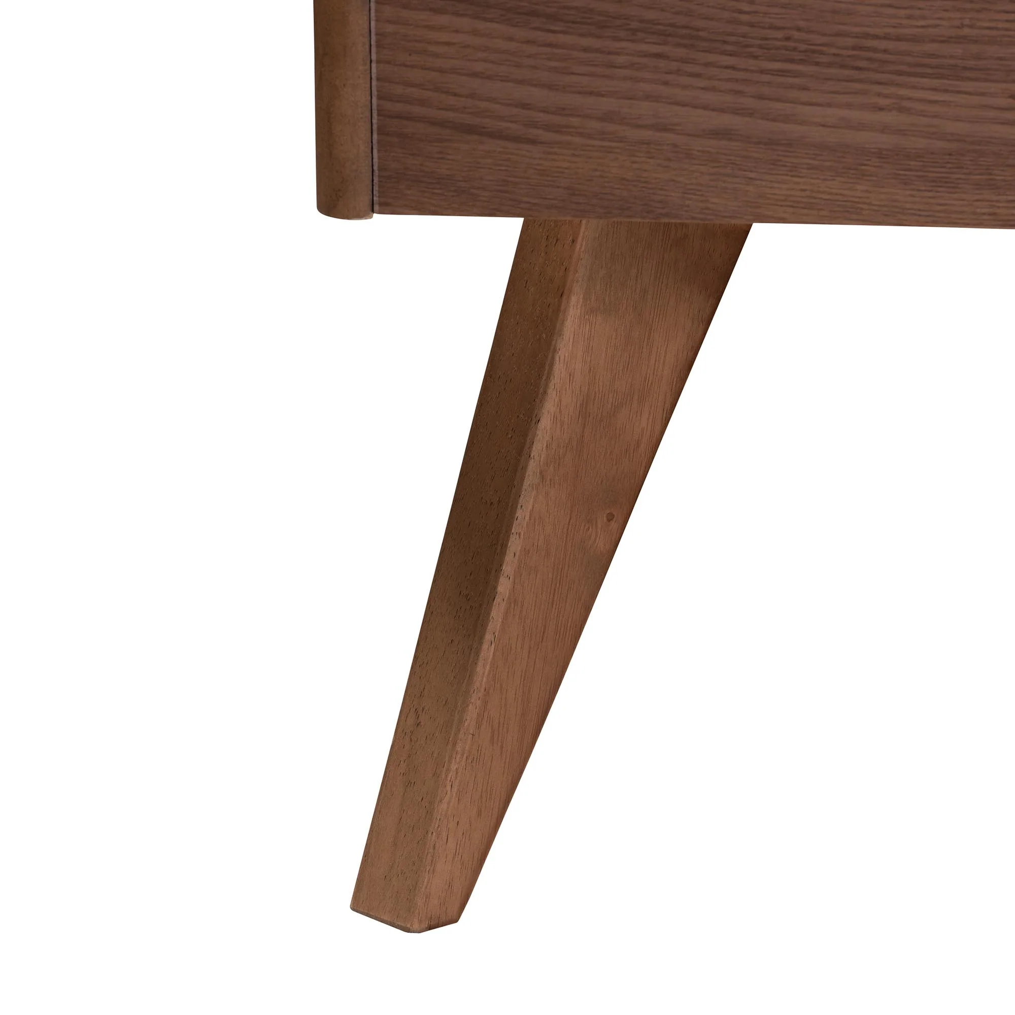 Baxton Studio Demeter Mid-Century Modern Walnut Brown Finished Wood Full Size 5-Piece Bedroom Set - Image 10