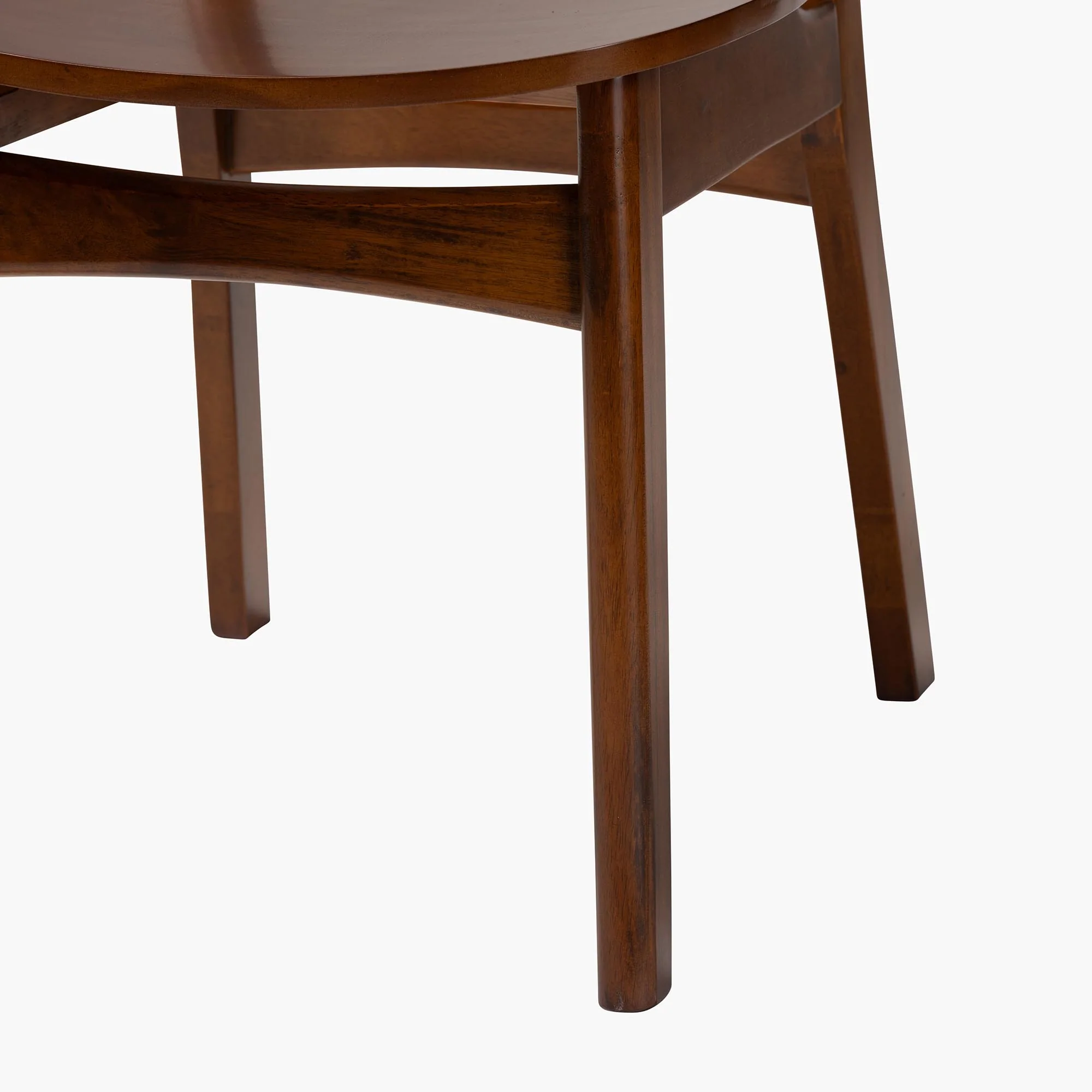 Baxton Studio Hesper Mid-Century Modern Walnut Brown Finished Wood and Rattan 2-Piece Dining Chair Set - Image 6