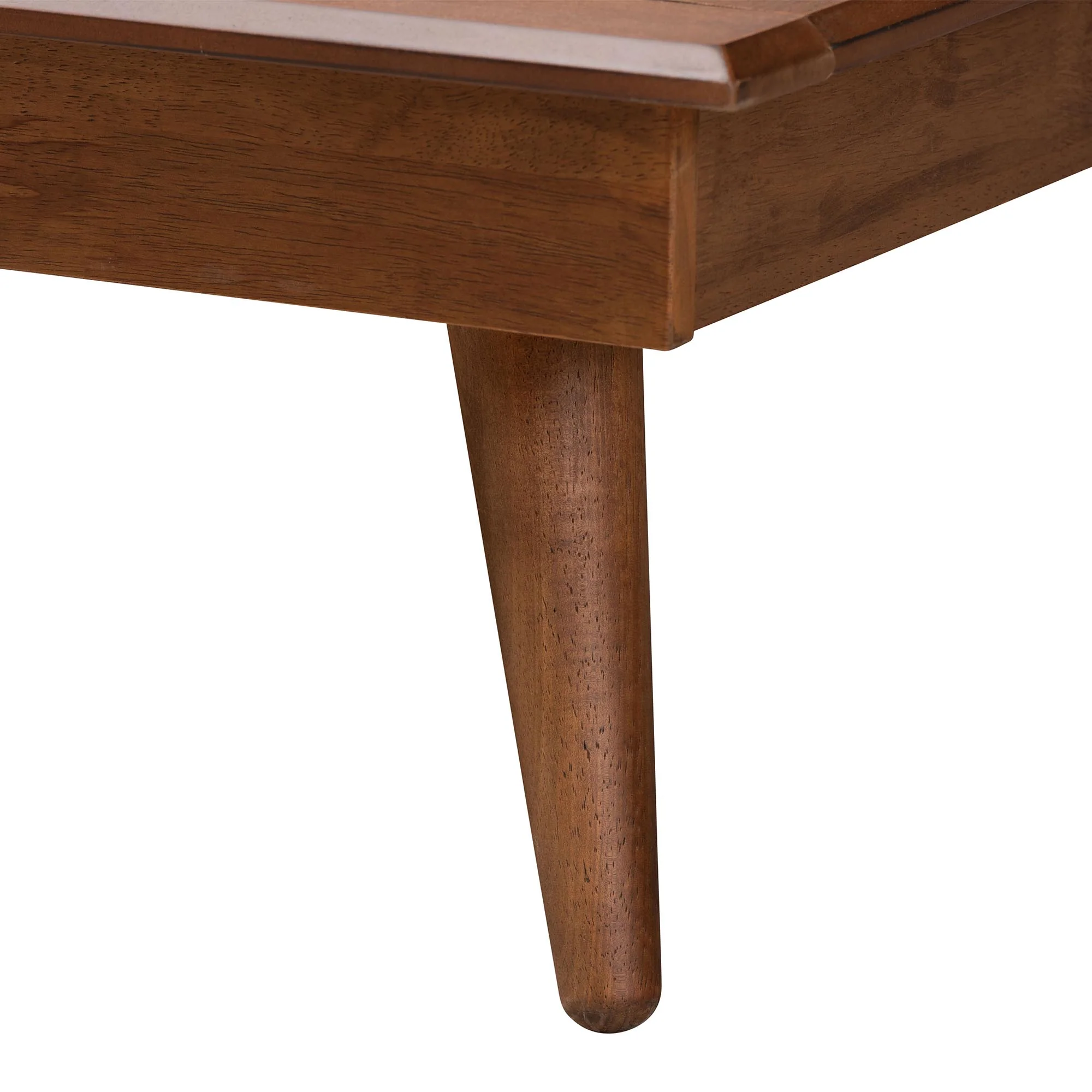 Baxton Studio Irina Mid-Century Modern Grey Fabric and Ash Walnut Finished Wood King Size Platform Bed - Image 6