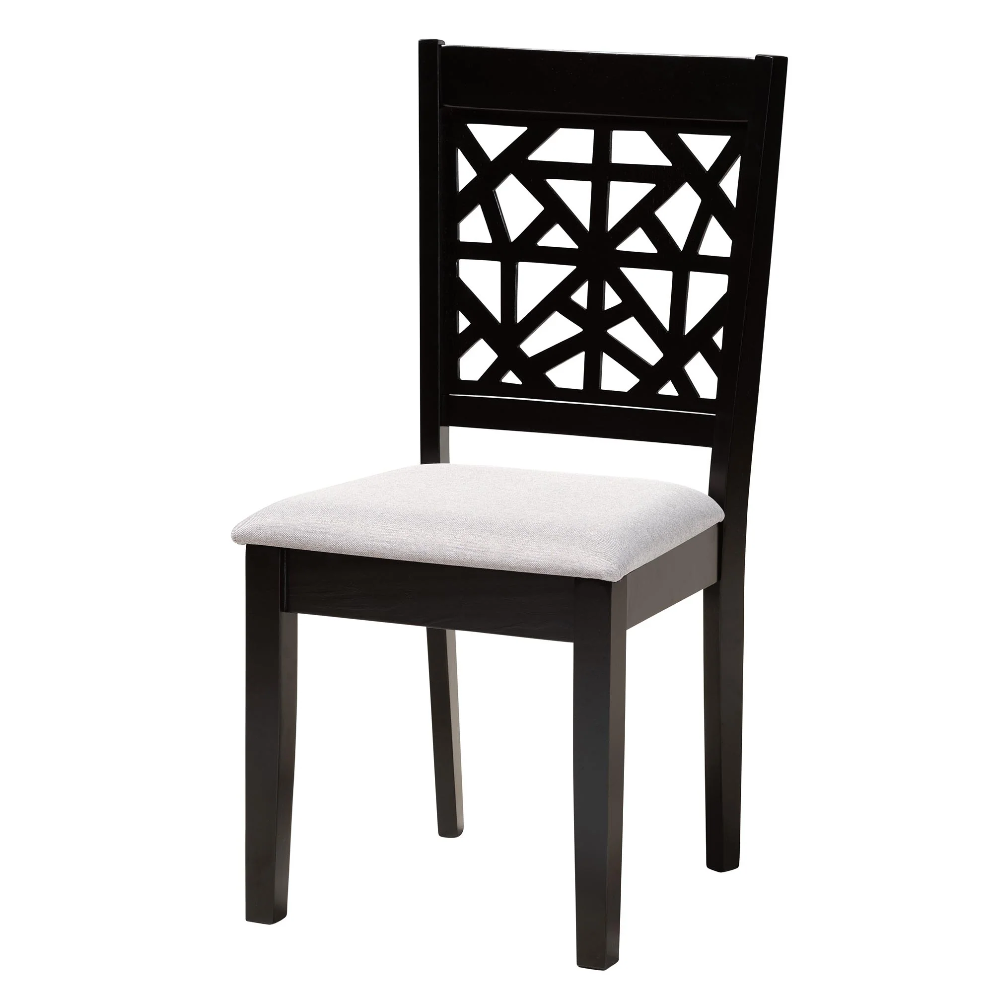 Baxton Studio Jamie Moden Grey Fabric and Dark Brown Finished Wood 5-Piece Dining Set - Image 5