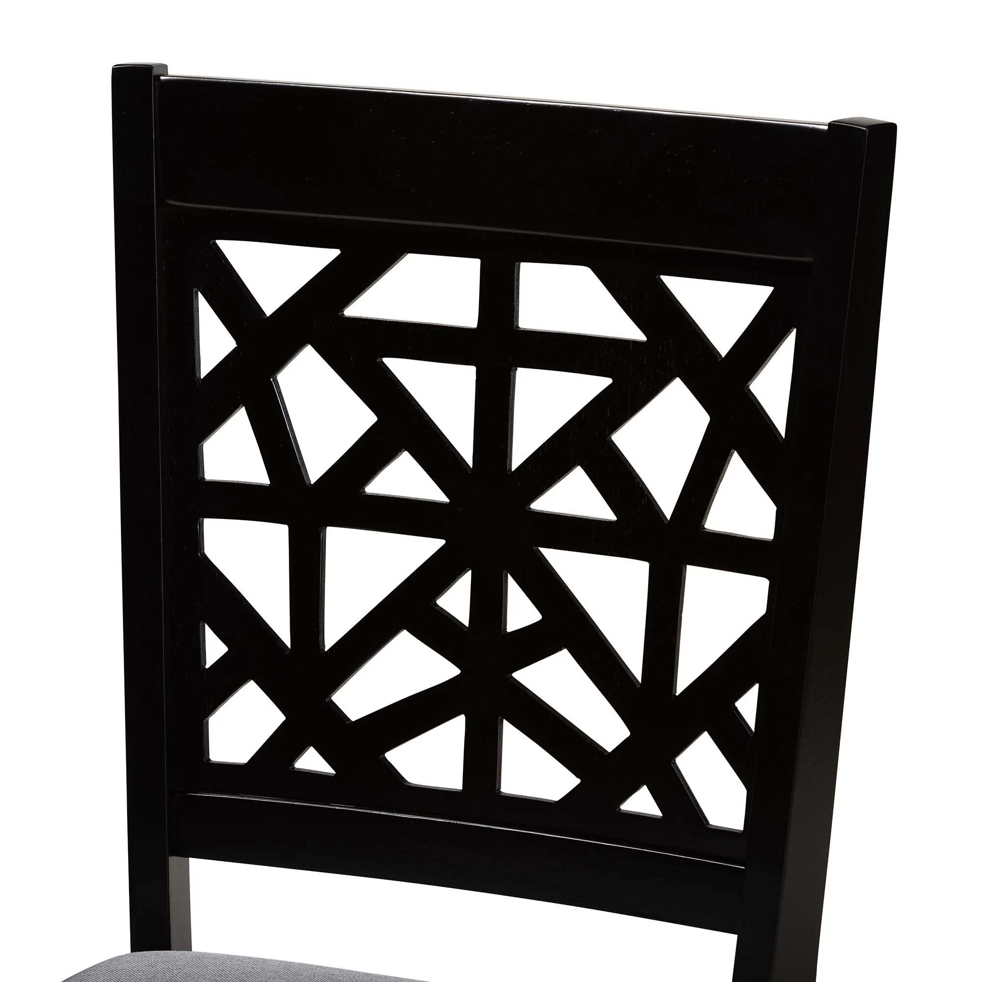 Baxton Studio Jamie Moden Grey Fabric and Dark Brown Finished Wood 5-Piece Dining Set - Image 8