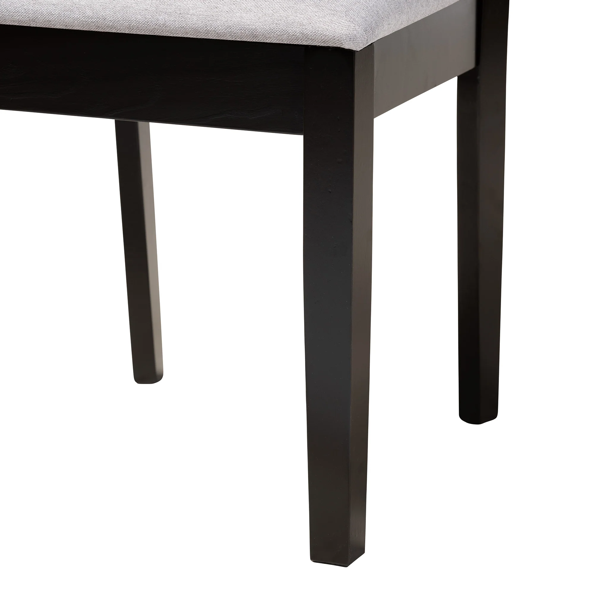 Baxton Studio Karel Modern Grey Fabric and Espresso Brown Finished Wood 5-Piece Dining Set - Image 7