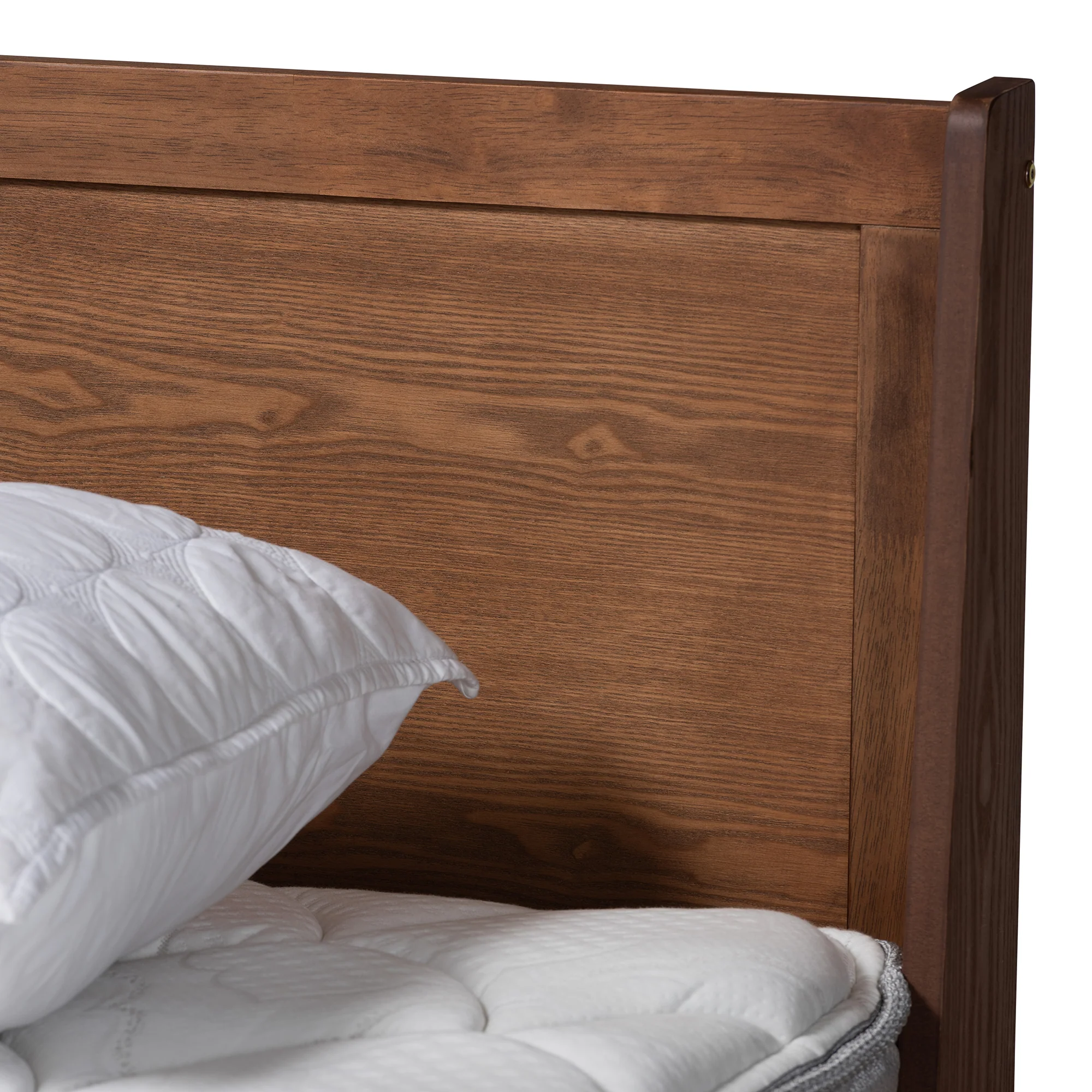 Baxton Studio Macayle Mid-Century Modern Ash Walnut Finished Wood Queen Size Platform Bed - Image 5