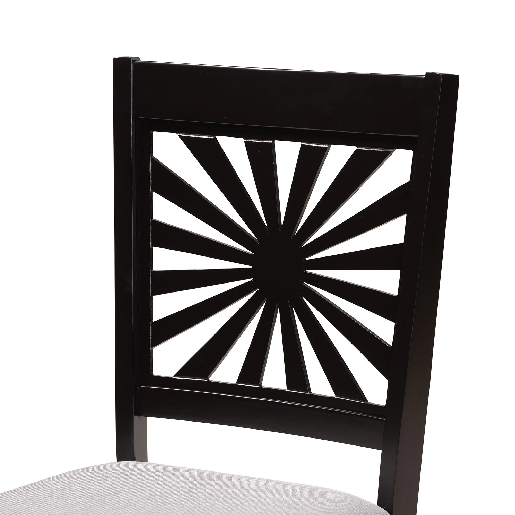 Baxton Studio Olympia Modern Beige Fabric and Espresso Brown Finished Wood 6-Piece Dining Set - Image 21