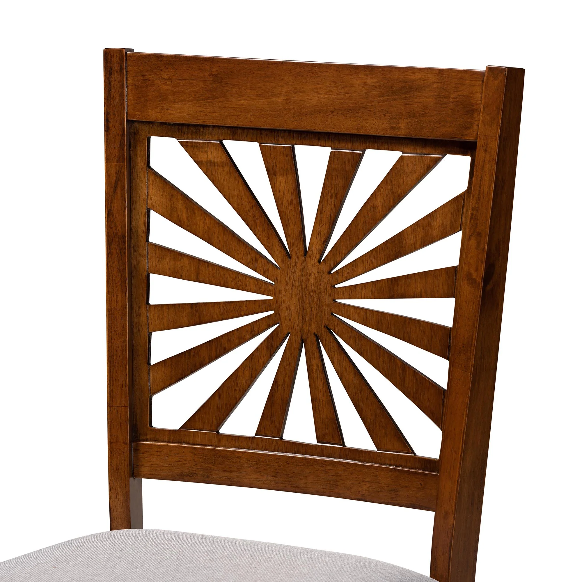 Baxton Studio Olympia Modern Beige Fabric and Espresso Brown Finished Wood 6-Piece Dining Set - Image 32