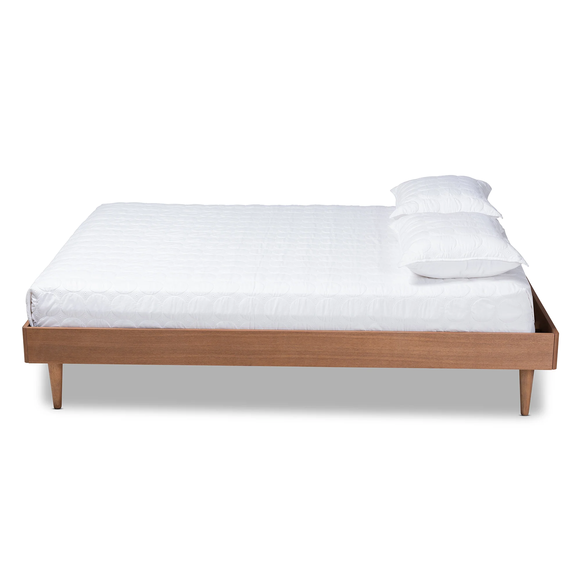 Baxton Studio Rina Mid-Century Modern Ash Wanut Finished Queen Size Wood Bed Frame - Image 5