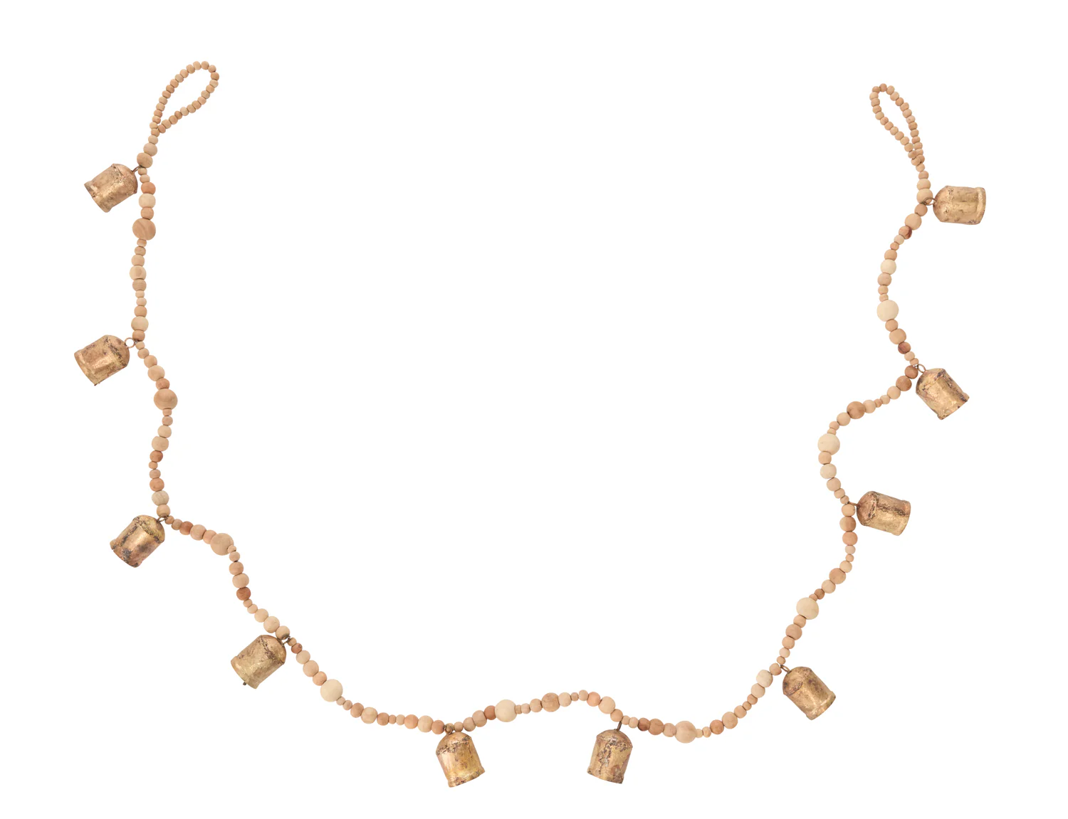 Bead and Bell Garland Set of 2 By Accent Decor - Image 2